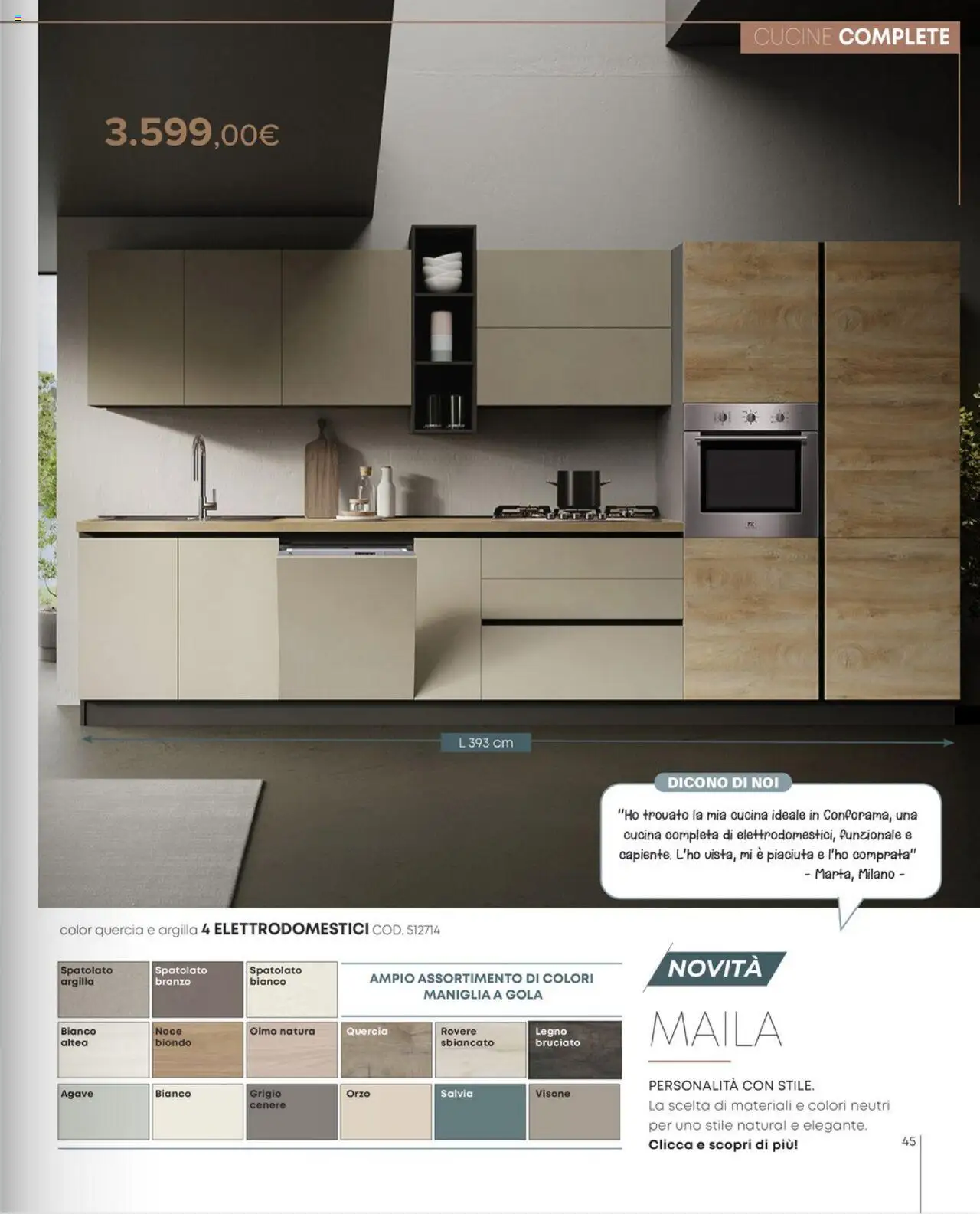 Volantino Conforama del 28.01.2025 | Pagina: 45 | Prodotti: Cucine