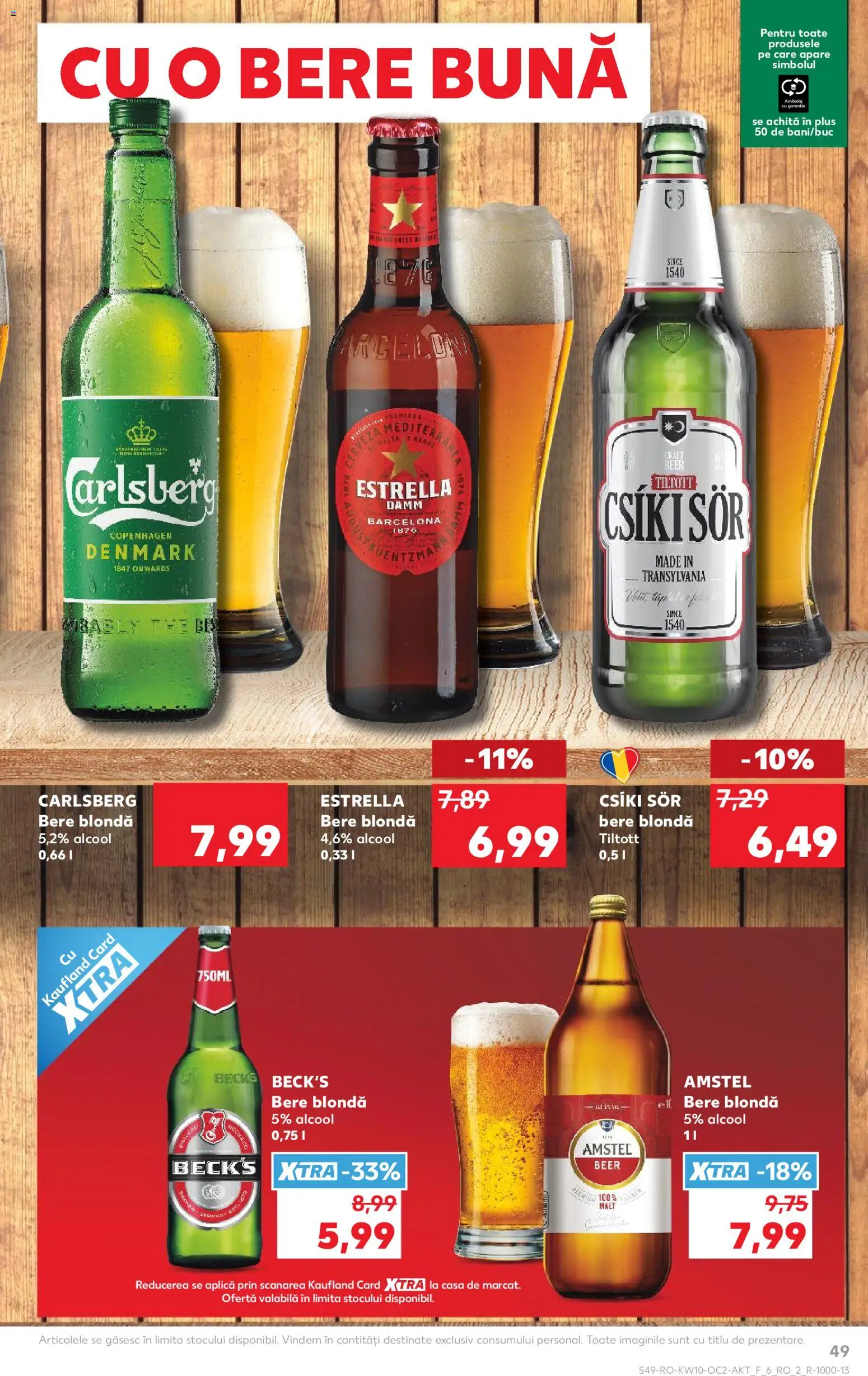 Noul catalog Kaufland – valabil de la 04.03.2026 | Pagină: 49 | Produse: Bere