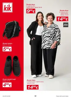 Kik katalog akcije – veljaven od 23.03.2026 | Stran: 2 | Izdelki: Bluza, Hlace, Cevlji, Torbica