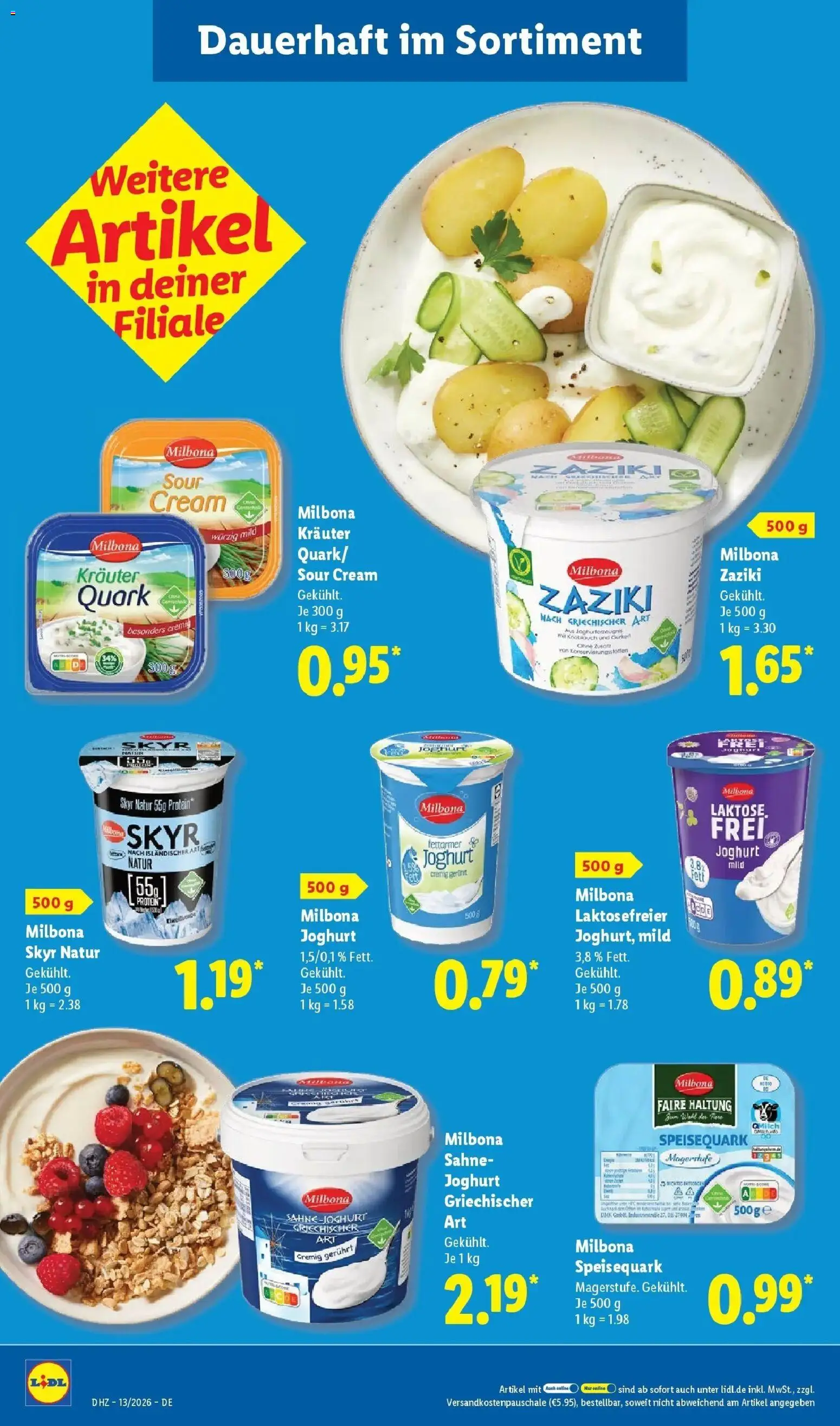 Lidl Prospekt Senftenberg – gültig ab 23.03.2026 | Seite: 20 | Produkte: Joghurt, Skyr, Sahne, Speisequark