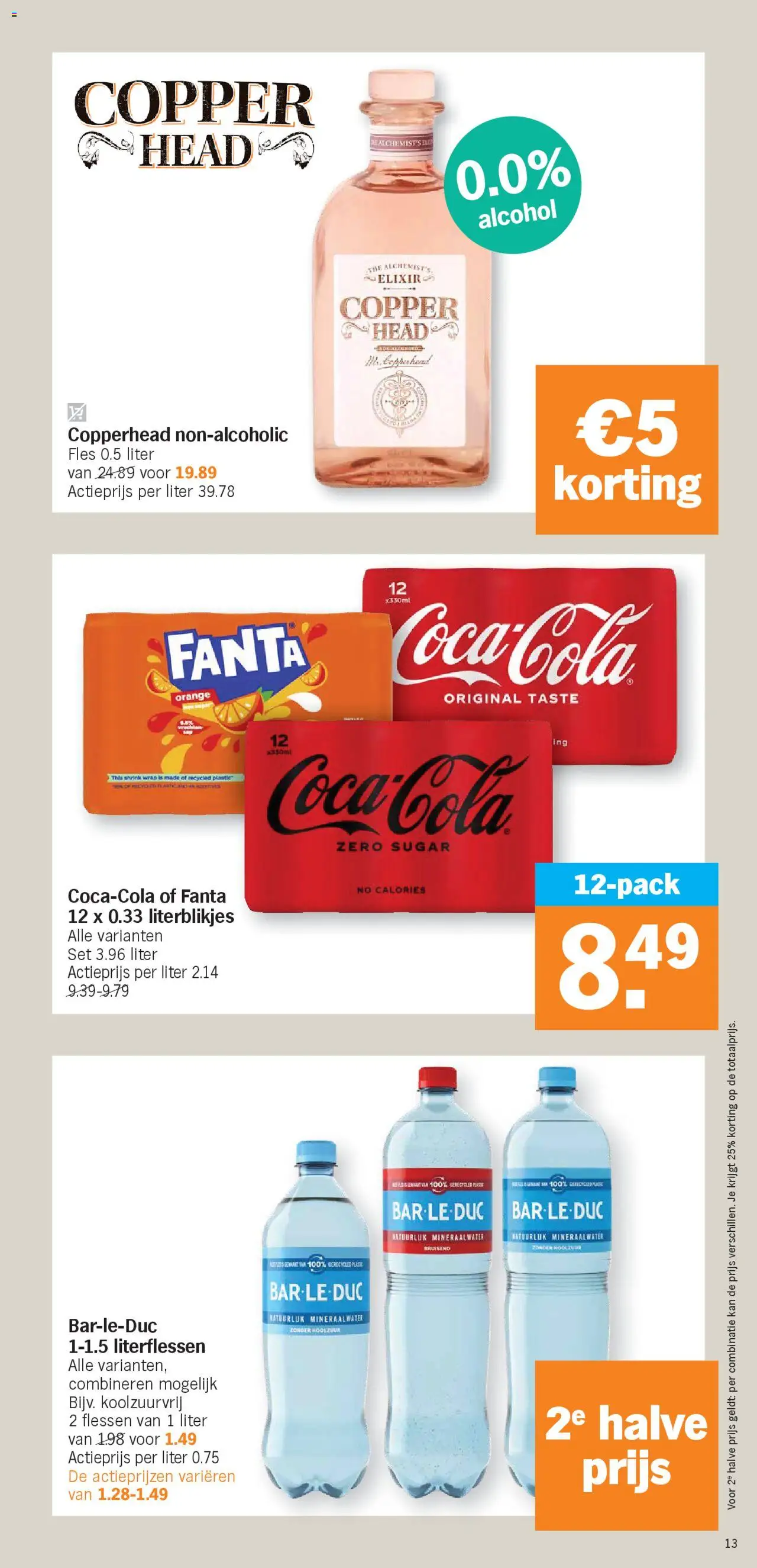  | Pagina: 13 | Producten: Fles, Alcohol, Mineraalwater, Kan