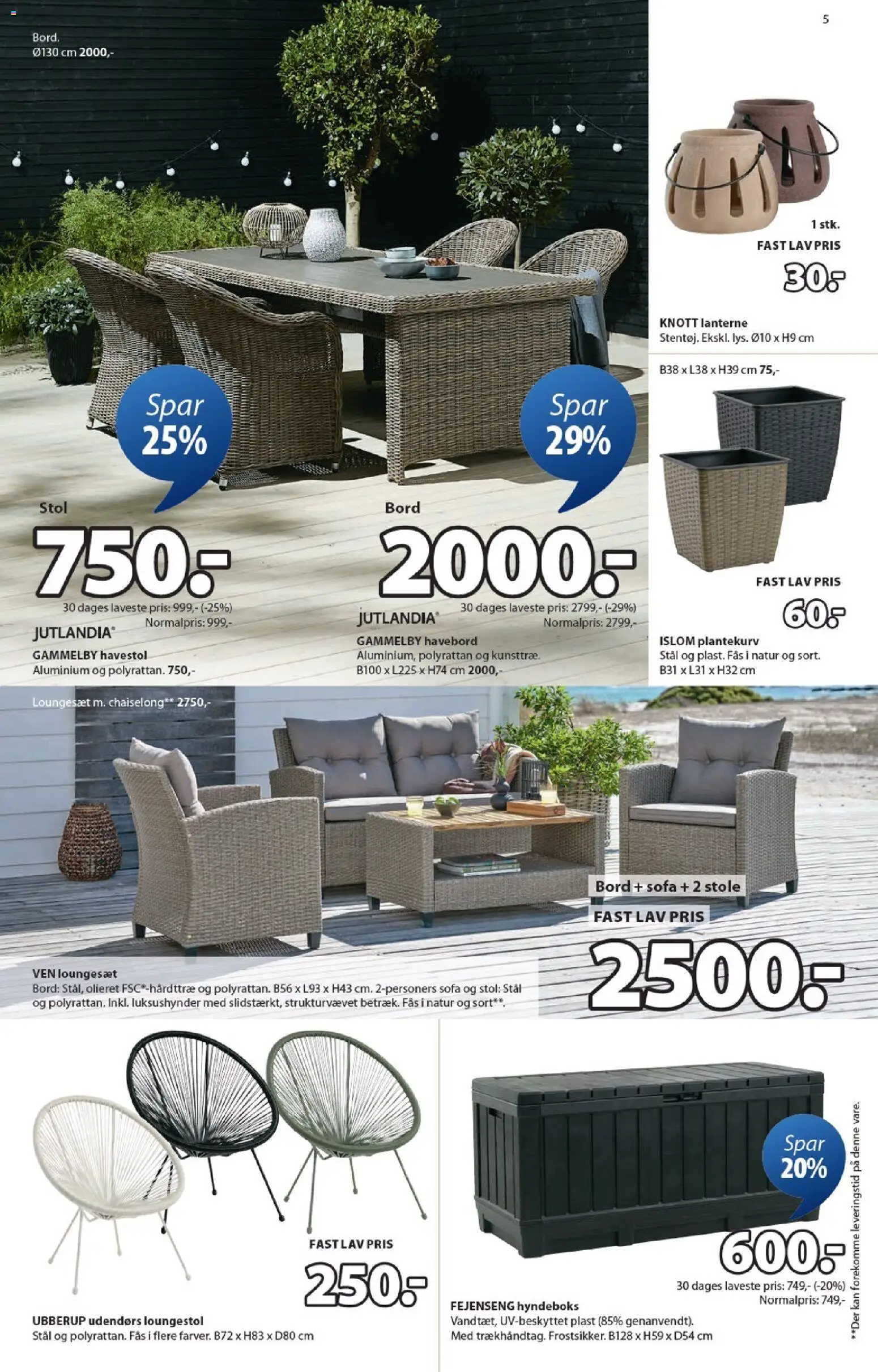JYSK tilbudsavis – gyldig fra 13.03.2026 | Side: 5 | Produkter: Sofa, Bord, Stol, Loungesæt