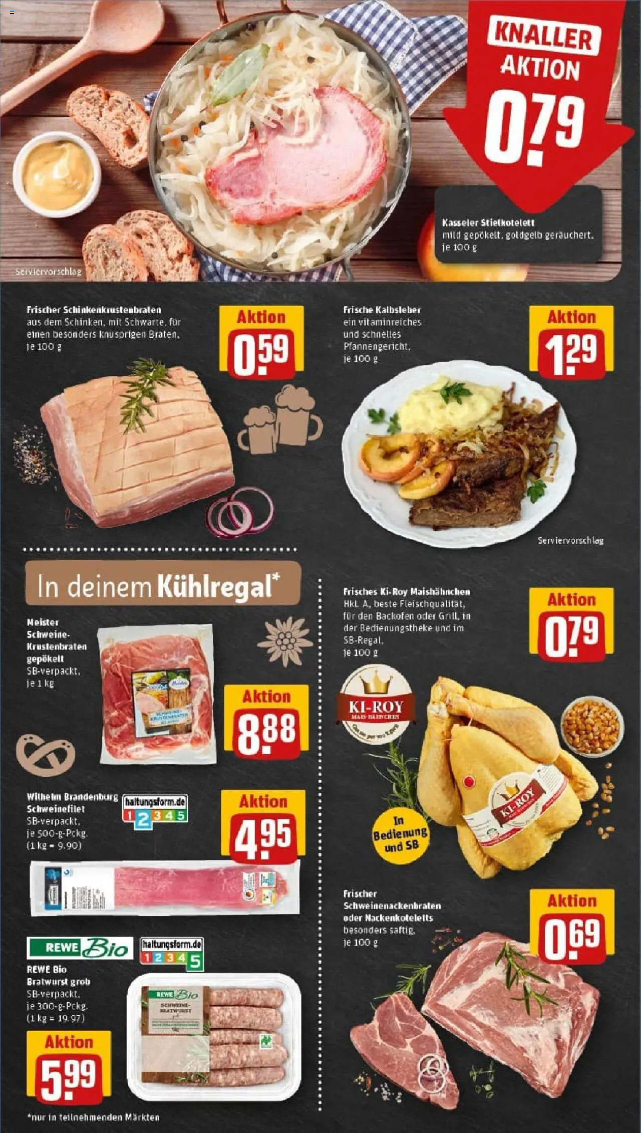 Rewe ihr Kaufpark Prospekt 	 – gültig ab 15.09.2025 | Seite: 6 | Produkte: Bratwurst, Krustenbraten, Kalbsleber, Schweinefilet