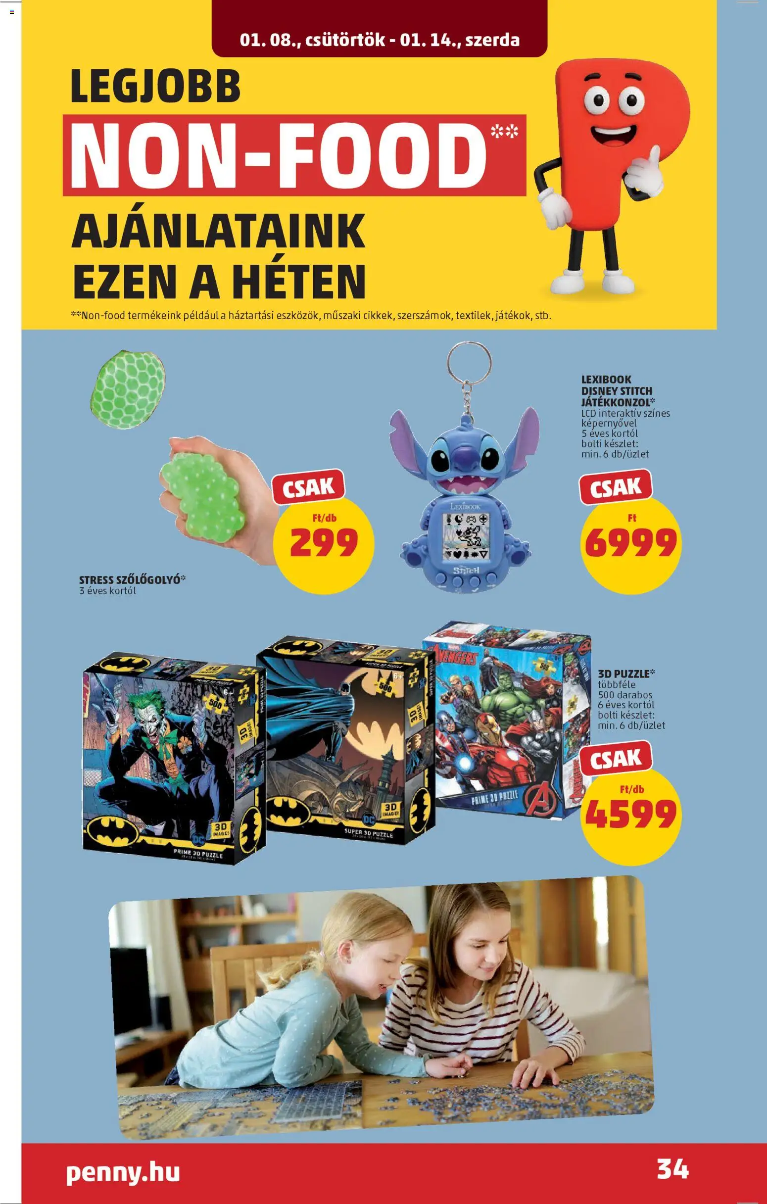 PENNY akciós ujság - amely érvényes a következő dátumtól: 08.01.2026 | Oldal: 38 | Termékek: Puzzle