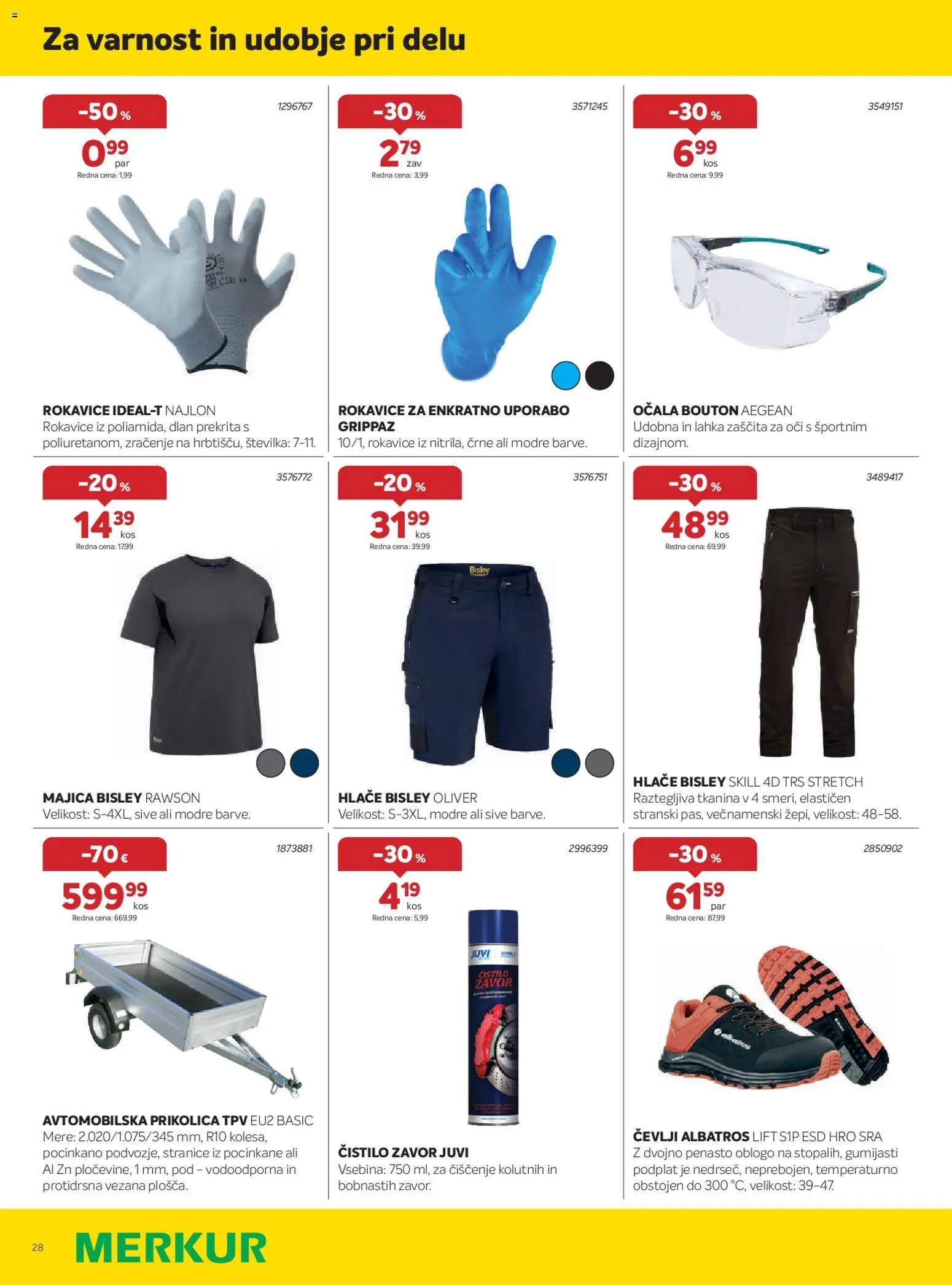 Novi Merkur katalog ponudbe – veljaven od 01.04.2026 | Stran: 28 | Izdelki: Majica, Hlace, Rokavice, Ocala