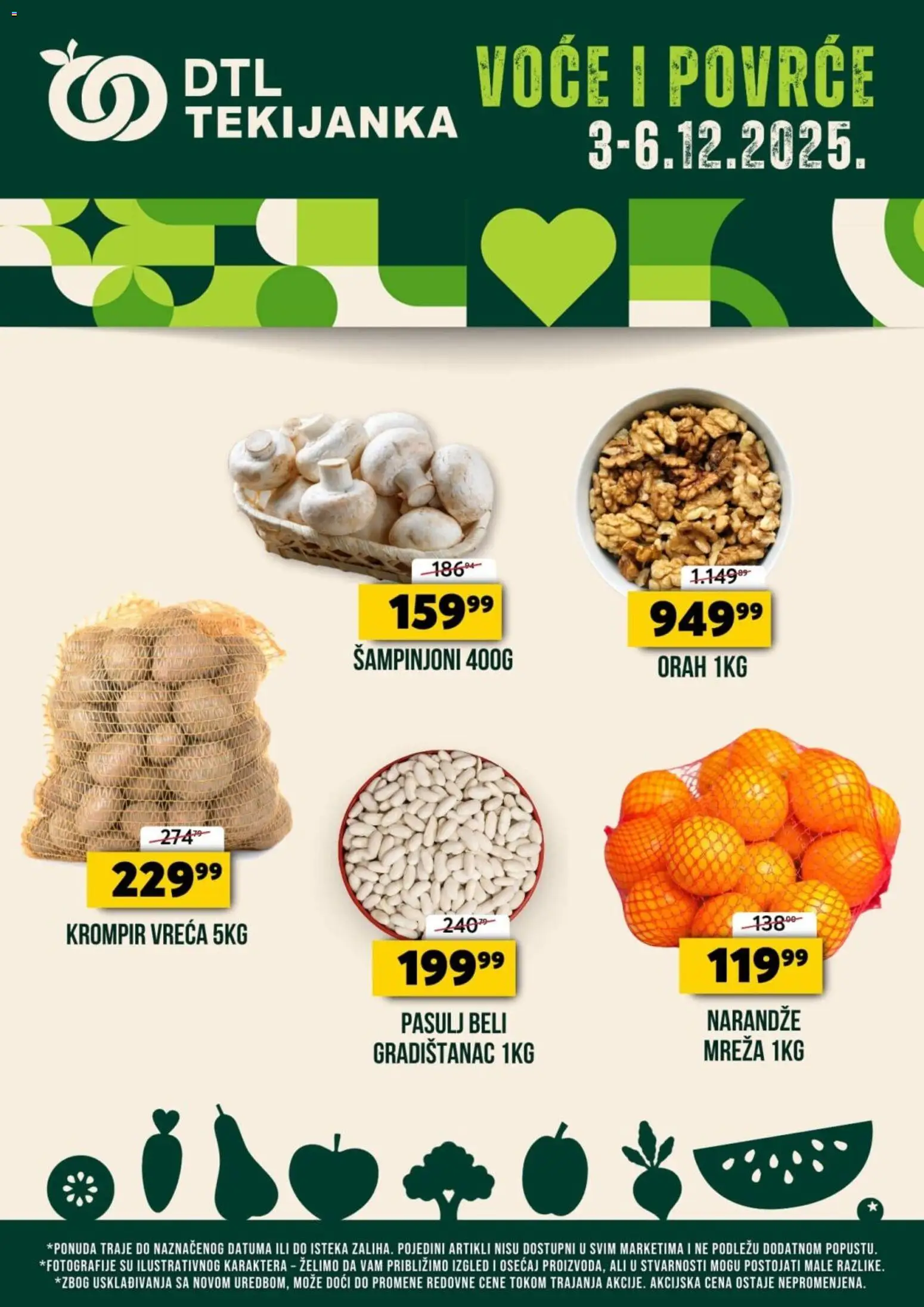 Tekijanka katalog - važi od 03.12.2025 | Strana: 1 | Proizvode: Pasulj, Krompir, Šampinjoni, Orah