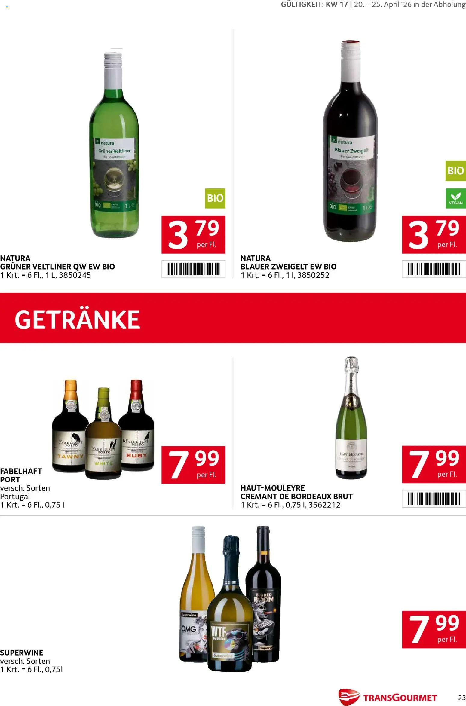Transgourmet Flugblatt gültig ab 20.04.2026 | Seite: 23