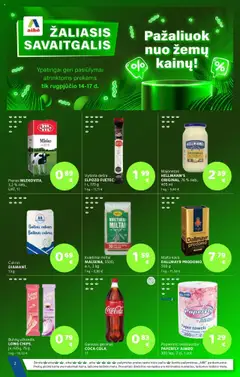 AIBE leidinys│galioja nuo 07.08.2025 | Puslapis: 2 | Prekių: Gaivusis gėrimas, Kava, Majonezas, Cukrus