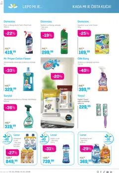 Lilly drogerie katalog - pregled Lilly drogerie kataloga - važi od 01.01.2026 | Strana: 30 | Proizvode: Cillit Bang, Wc, Sanytol, Omekšivač za veš