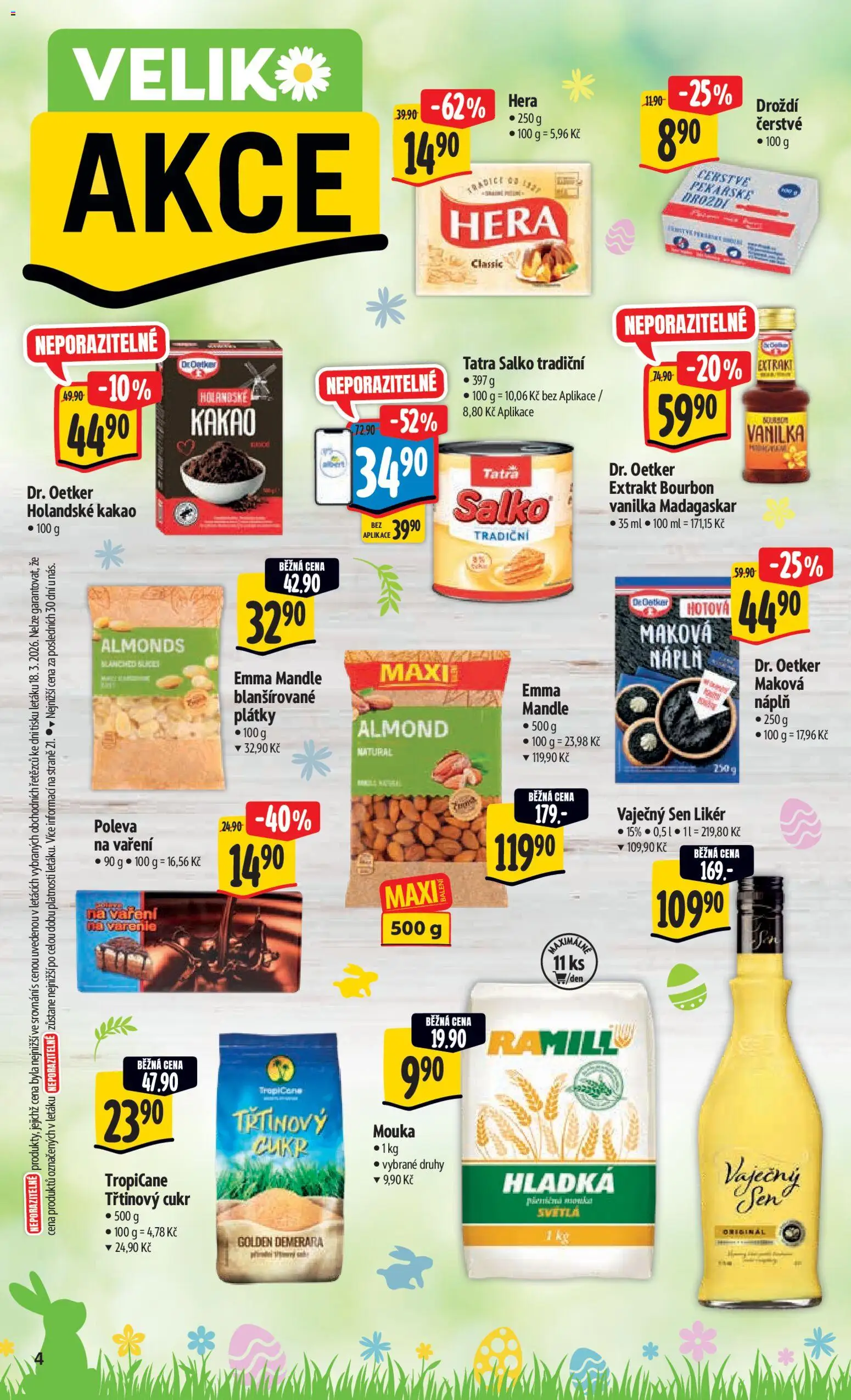 Albert leták - Hypermarket od 25.03.2026 | Strana: 10 | Produkty: Bourbon, Mandle, Mouka, Droždí