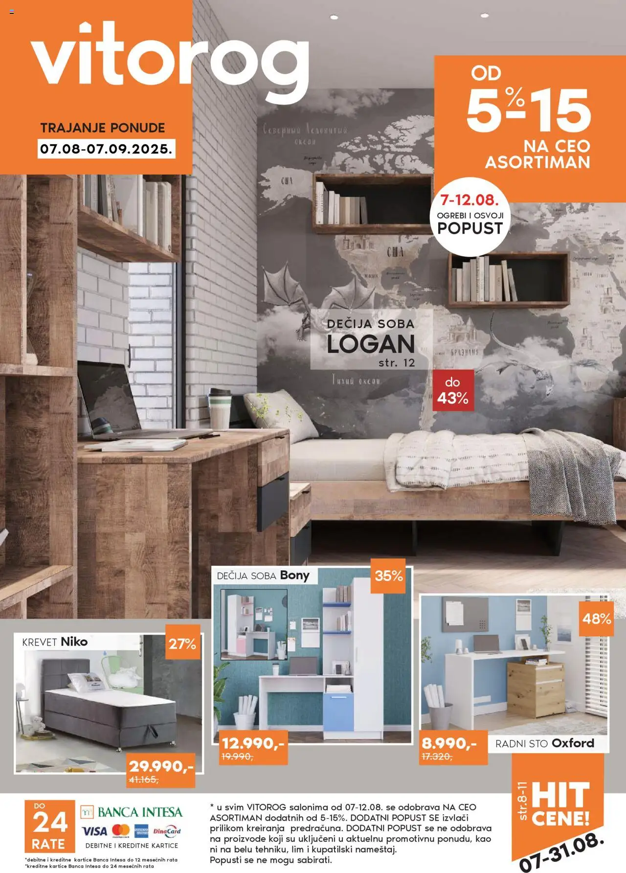 Vitorog katalog - važi od 07.08.2025 | Strana: 1 | Proizvode: Krevet, Sto, Radni sto