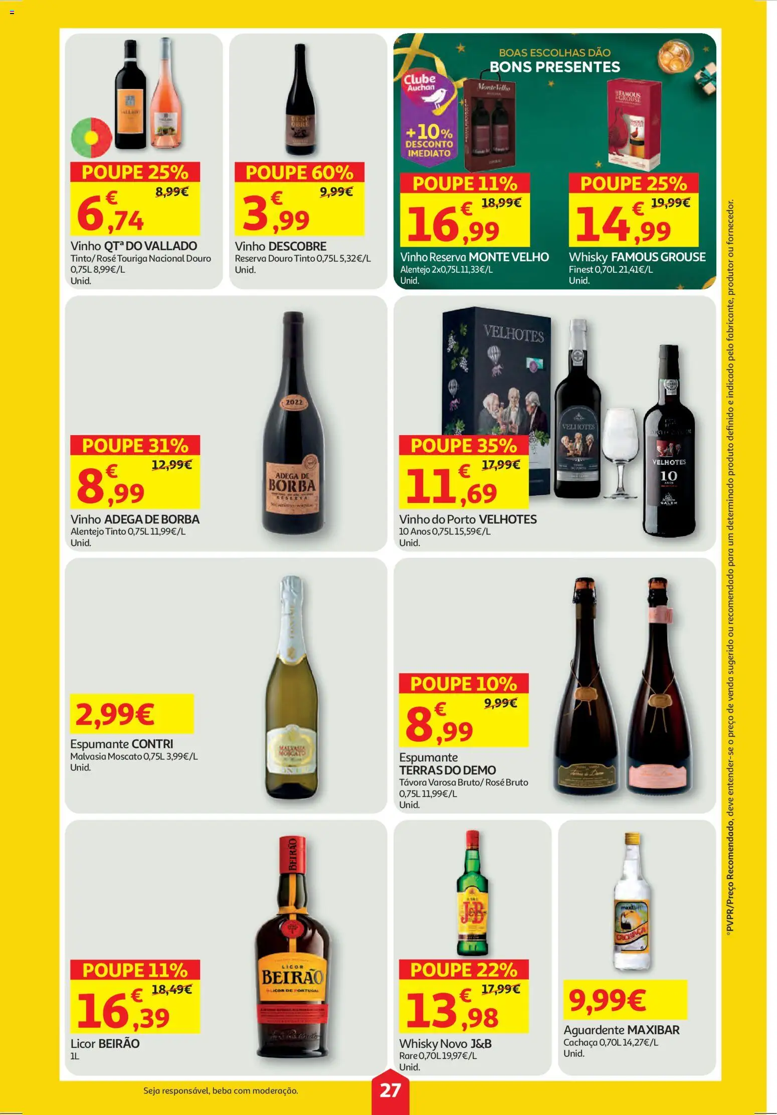 Auchan folheto │ válido de 30.10.2025 | Página: 27 | Produtos: Whisky, Espumante, Cachaça, Licor