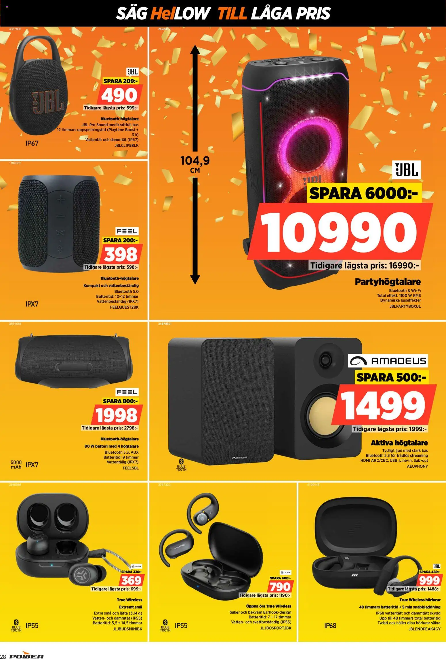 Power reklamblad aktuell från 23.01.2026 | Sida: 28 | Produkter: Såg, Batteri, Högtalare, Wifi