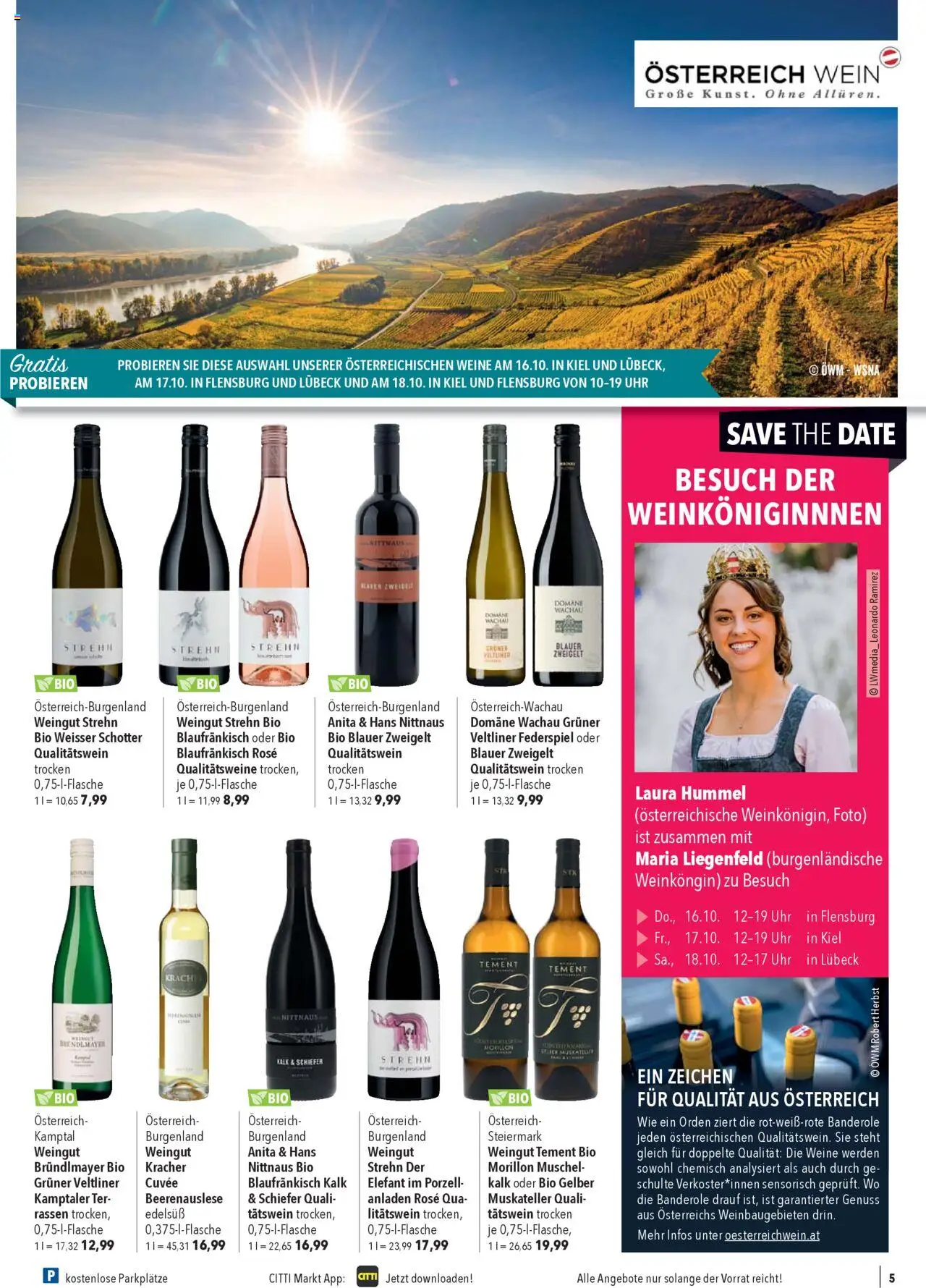 CITTI Markt Prospekt 	 – gültig ab 15.10.2025 | Seite: 5 | Produkte: Wein, Uhr