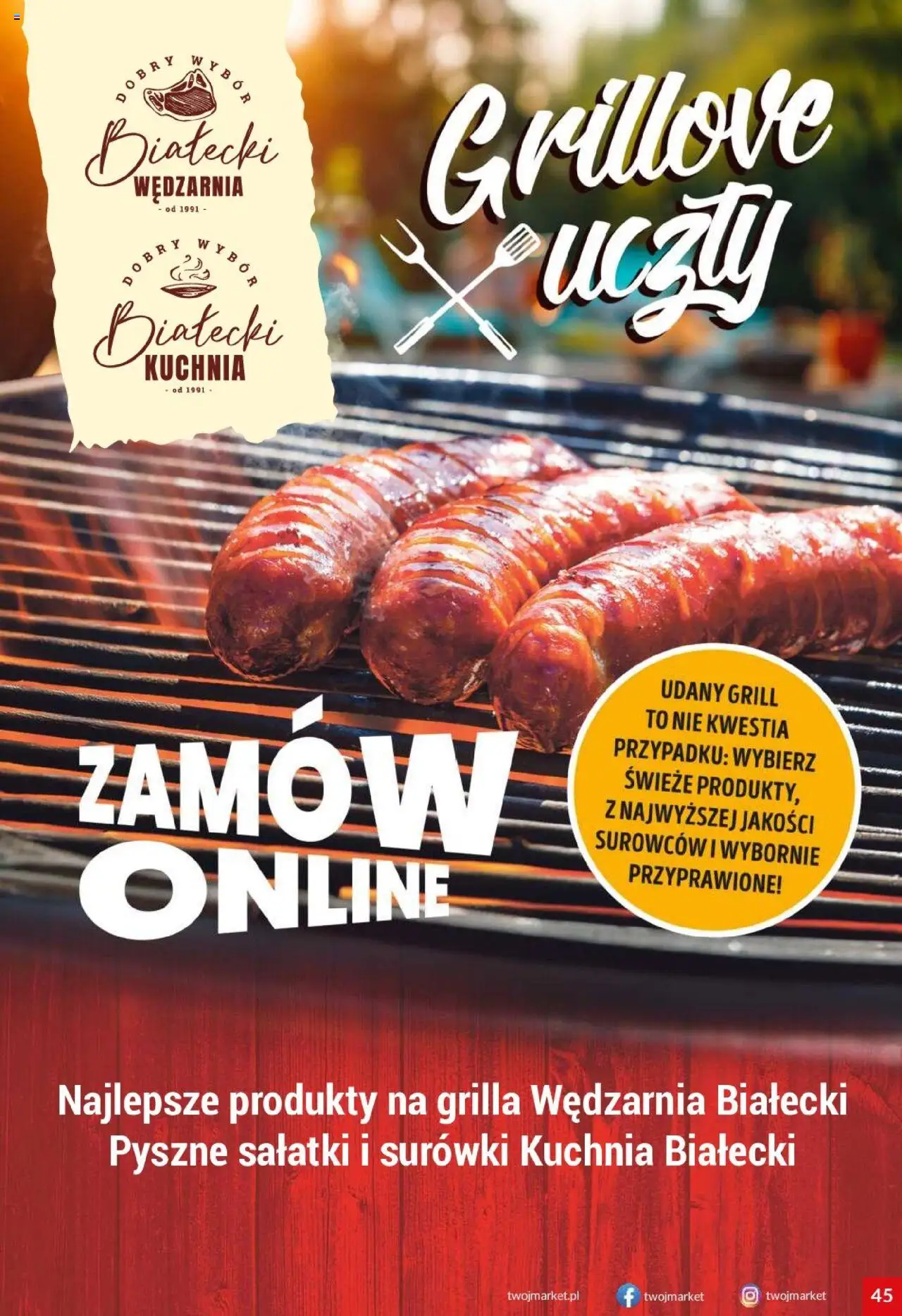 Twój Market Gazetka od 13.08.2025 | Strona: 45 | Produkty: Grill, Sałatki i surówki
