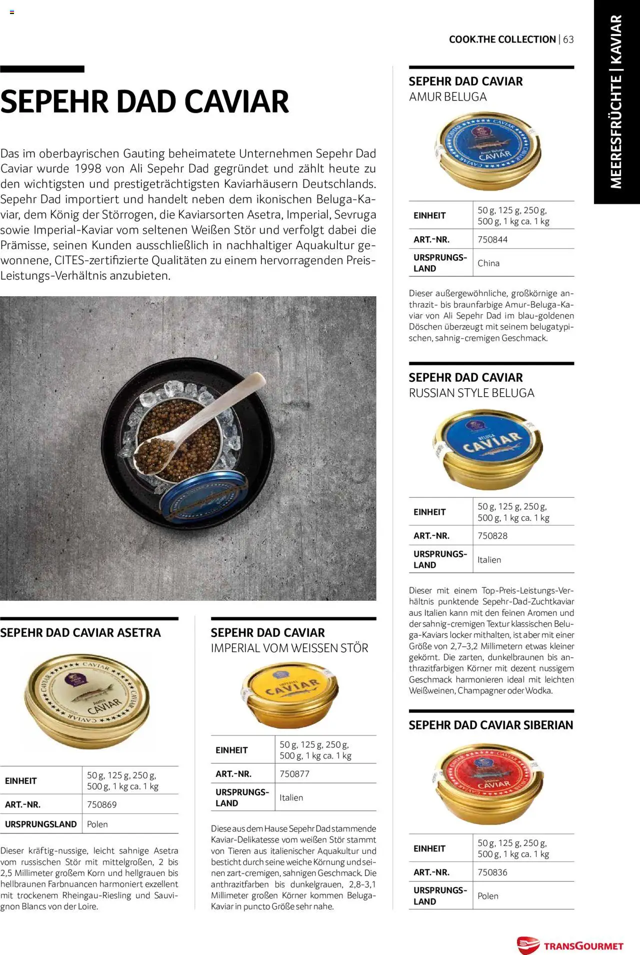 Transgourmet Cook Look-Book gültig ab 01.09.2023 | Seite: 63 | Produkte: Meeresfrüchte