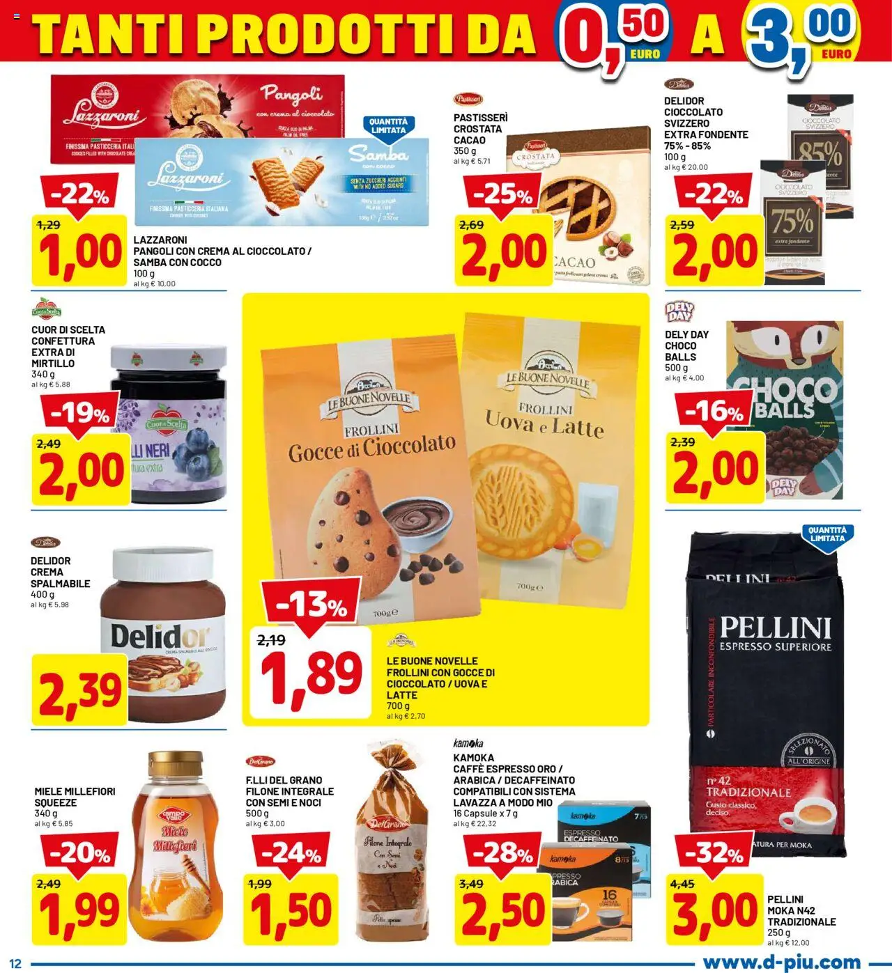 Volantino D Più del 13.10.2025 | Pagina: 12 | Prodotti: Latte, Cacao, Miele, Frollini