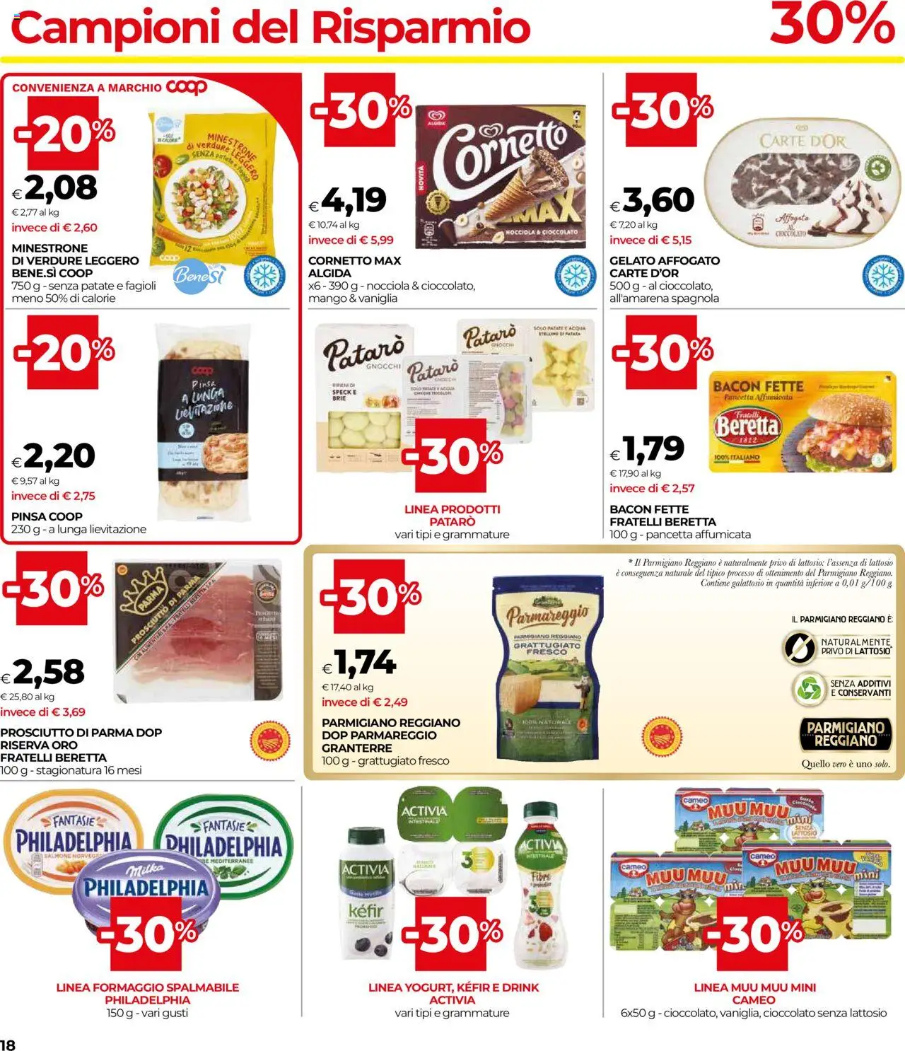 Volantino COOP del 11.09.2025 | Pagina: 18 | Prodotti: Minestrone, Pancetta, Patate, Parmigiano reggiano