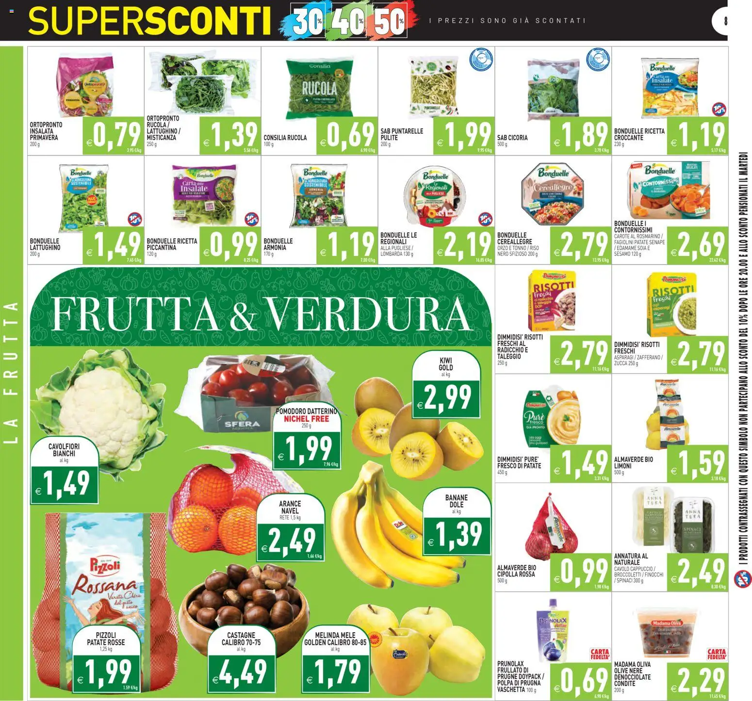 Volantino PIM Supermercati del 07.11.2025 | Pagina: 8 | Prodotti: Patate, Olive, Finocchi, Fagiolini