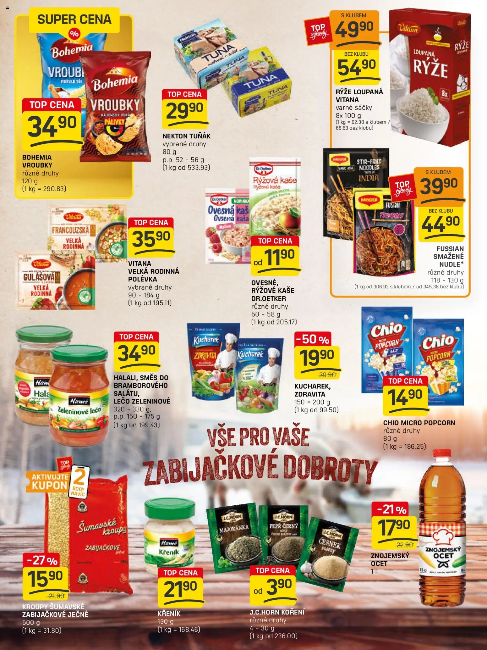 Flop leták - FlopTop od 14.01.2026 | Strana: 12 | Produkty: Popcorn, Česnek, Kaše, Lečo