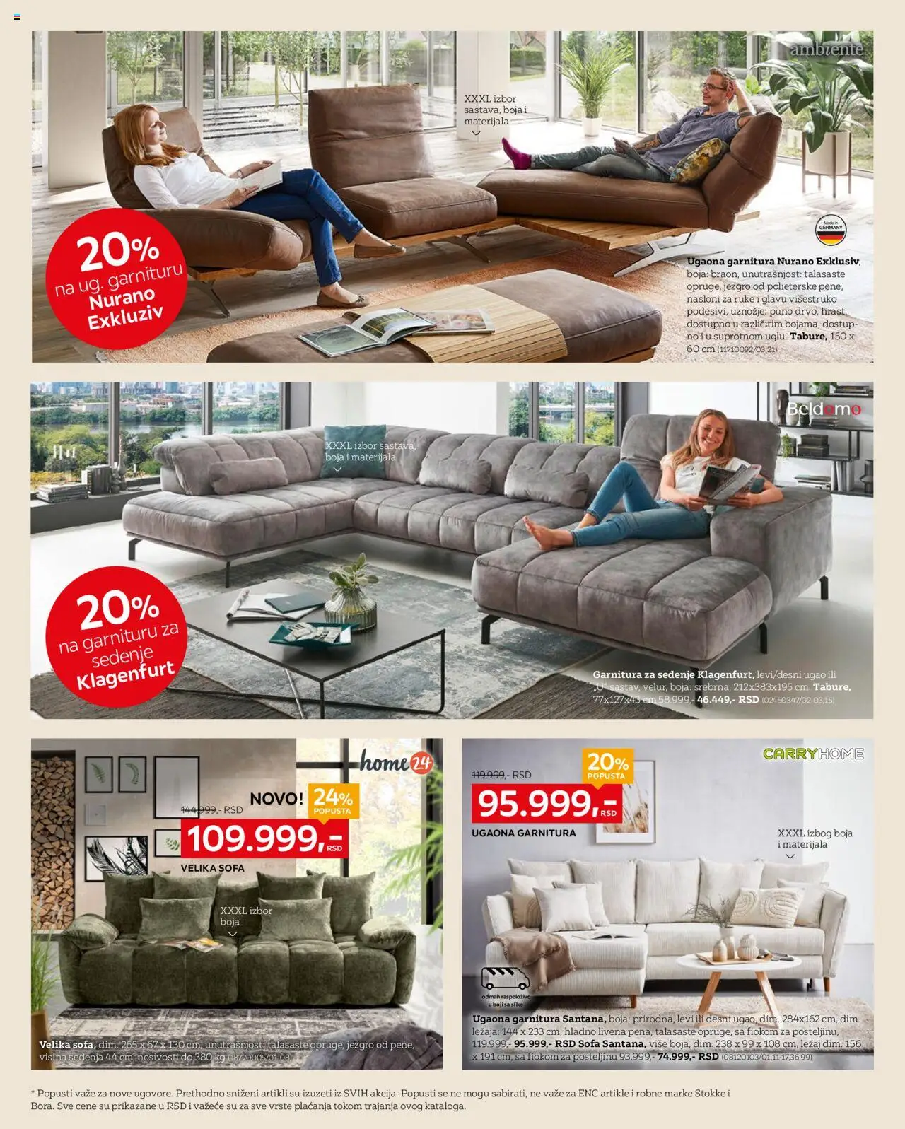 Lesnina XXXL katalog - važi od 04.08.2025 | Strana: 6 | Proizvode: Sofa, Ugaona garnitura