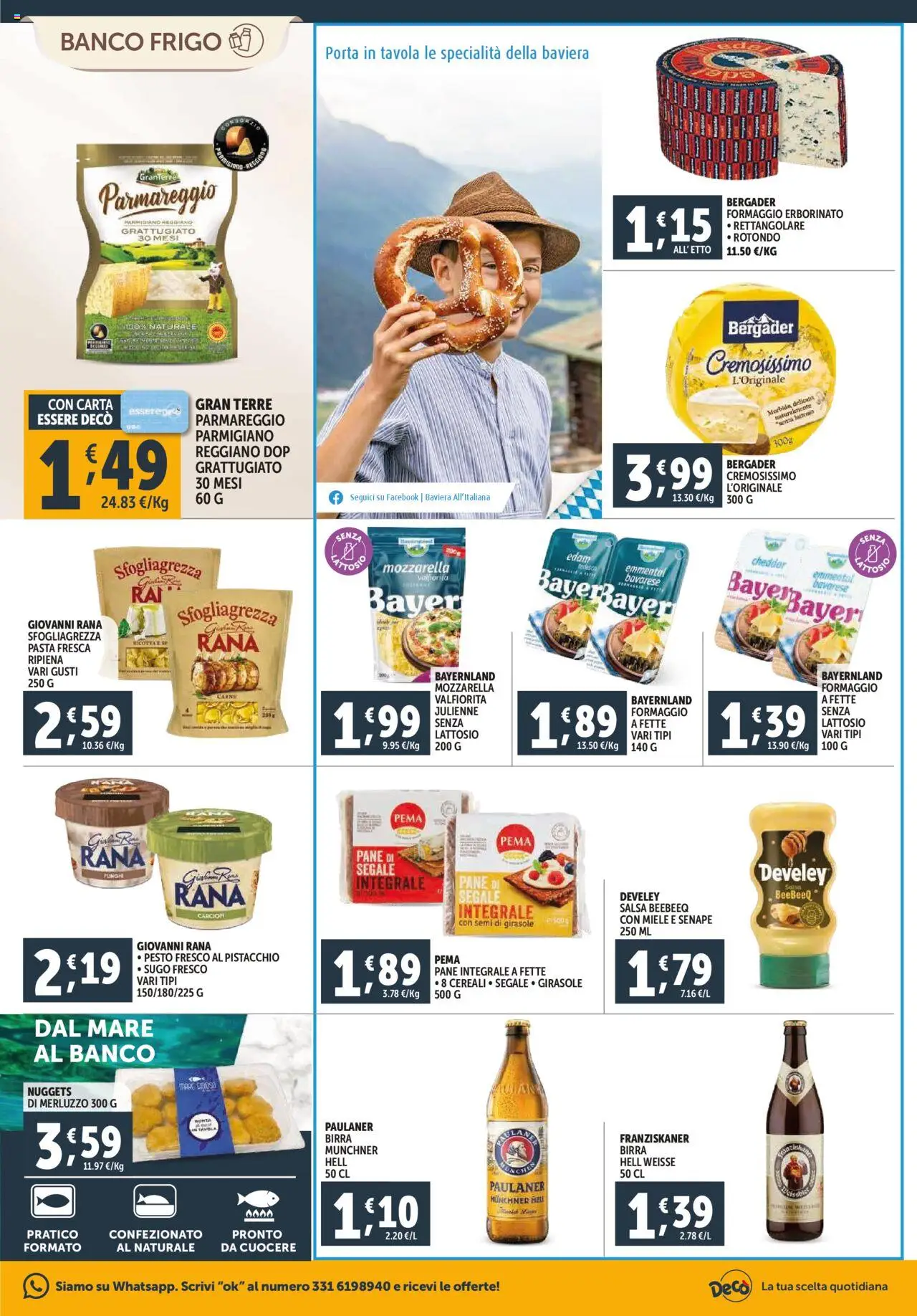 Volantino Decò del 16.10.2025 | Pagina: 11 | Prodotti: Nuggets, Mozzarella, Parmigiano reggiano, Parmigiano