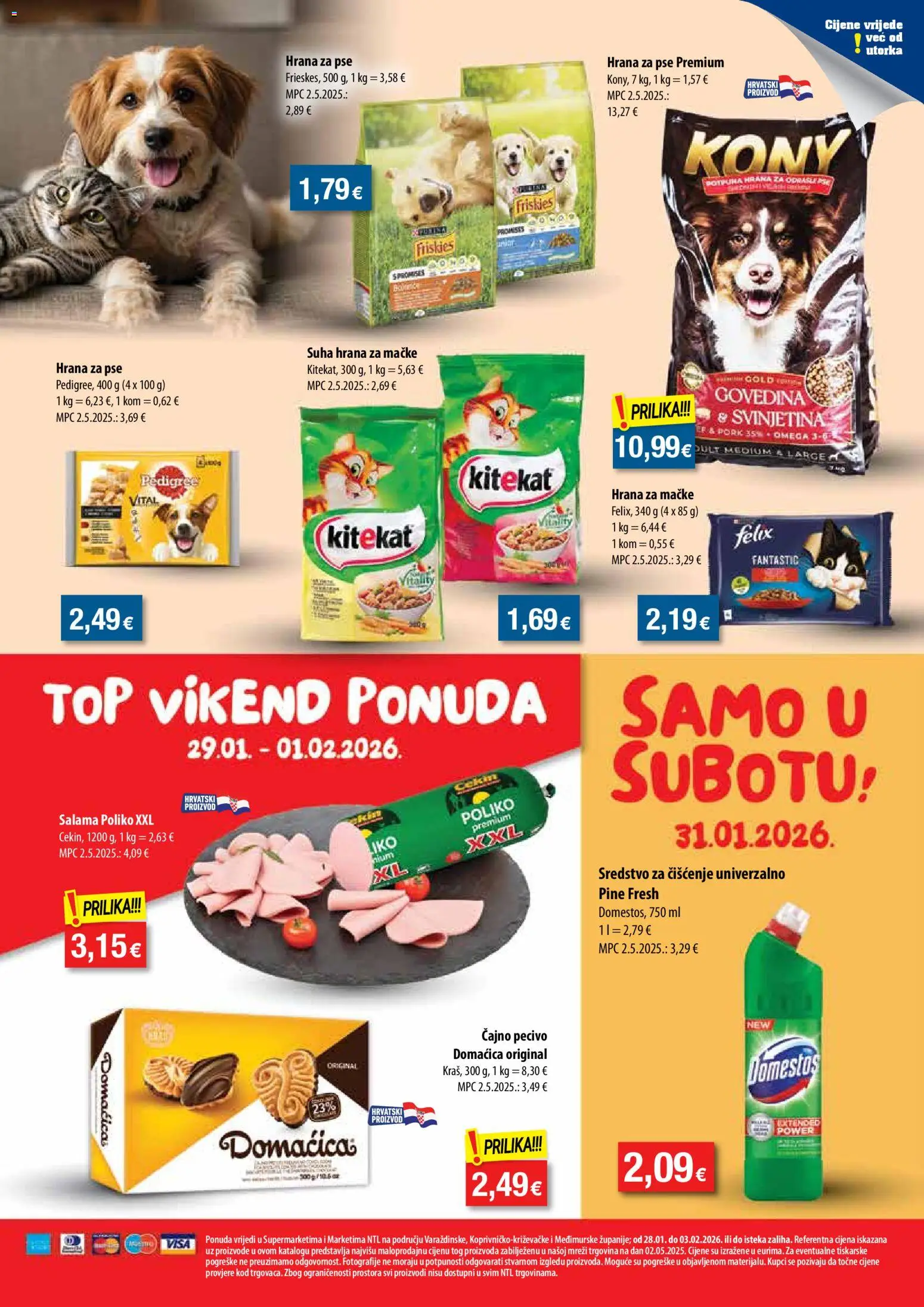 NTL katalog | vrijedi od 28.01.2026 | Stranica: 16 | Proizvodi: Salama, Svinjetina, Hrana za pse, Govedina