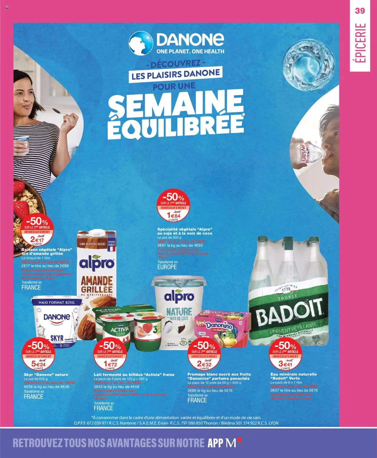 {H1} | Page: 39 | Produits: Fraise, Noix de coco, Lait d'amande, Fromage blanc