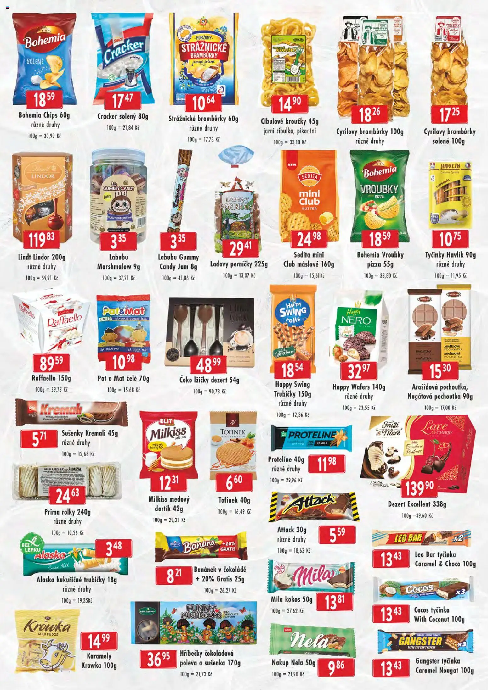 Astur & Qanto leták - cash&carry Jeseník, Krnov od 15.04.2026 | Strana: 5 | Produkty: Strážnické brambůrky, Lindt, Lindt lindor, Mila