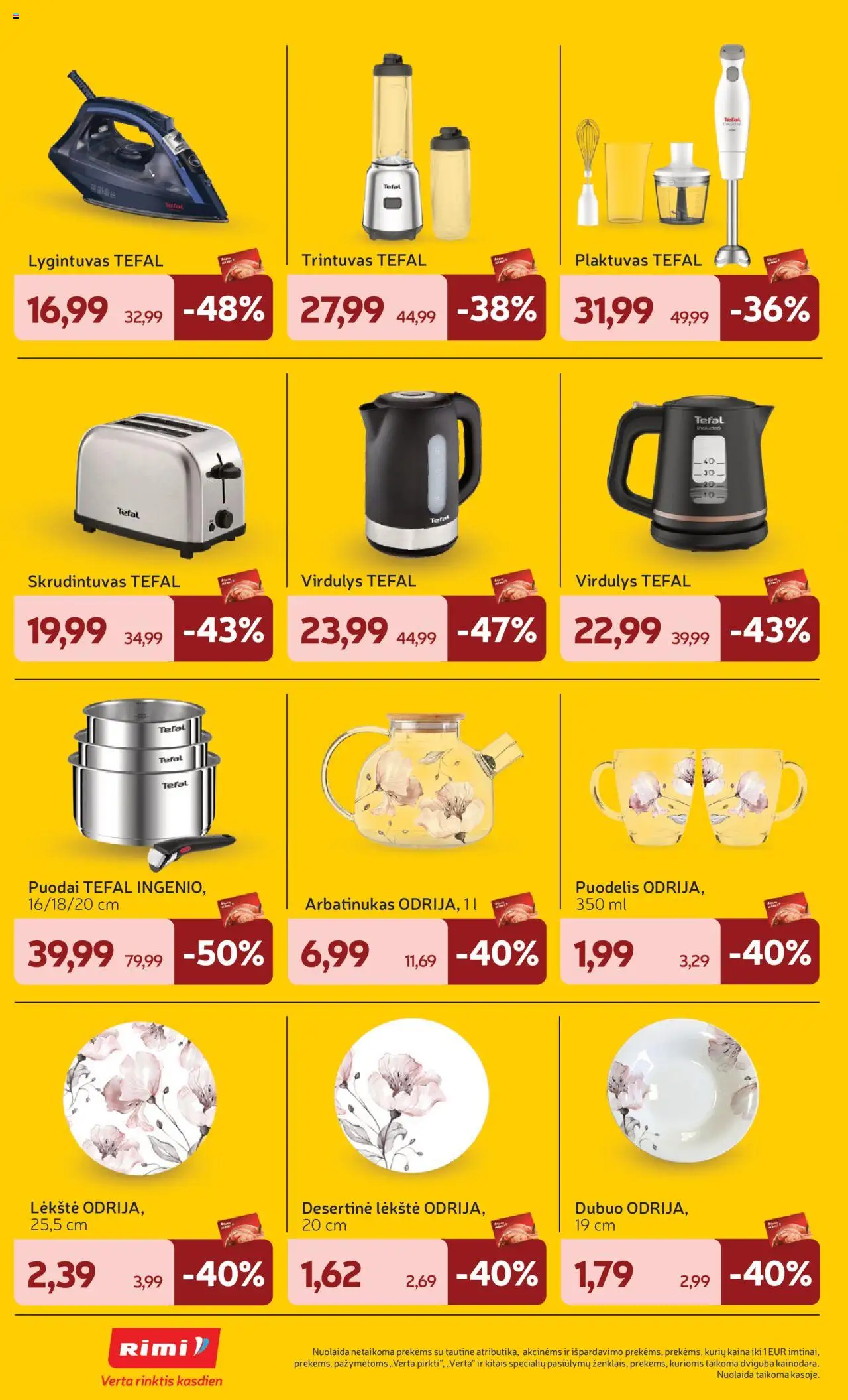 Rimi leidinys│galioja nuo 01.07.2025 | Puslapis: 6 | Prekių: Puodelis, Lėkštė, Virdulys, Lygintuvas