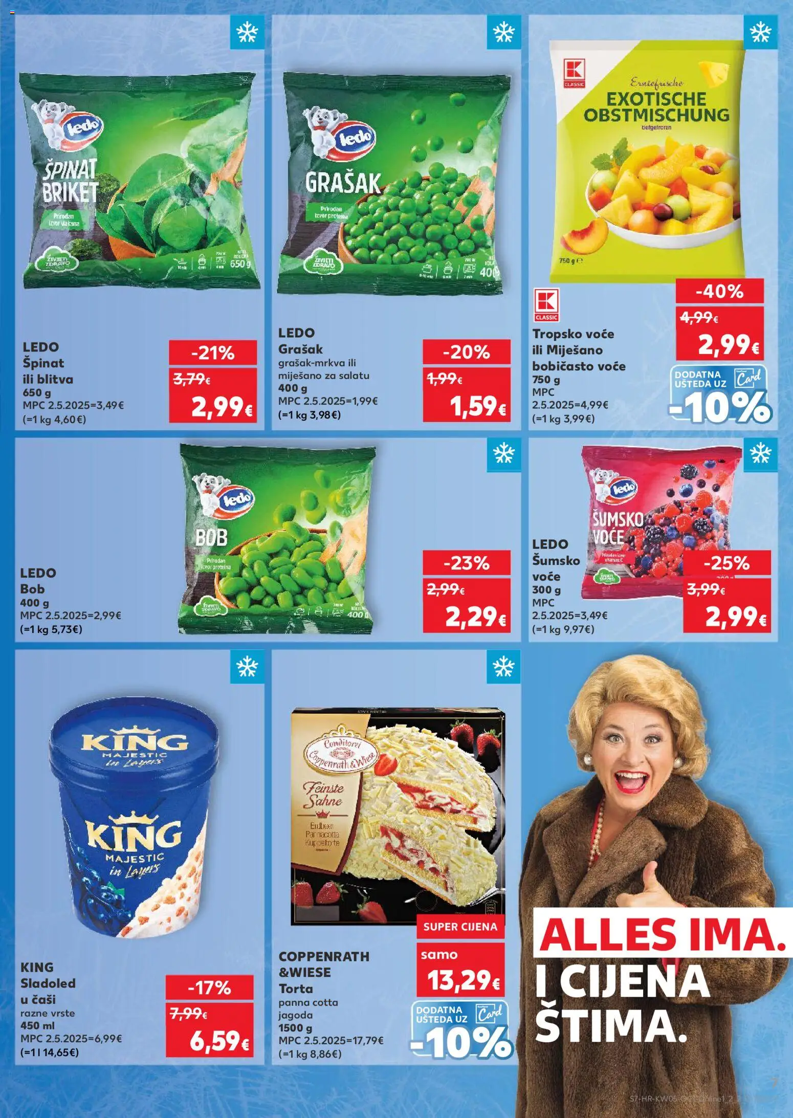 Kaufland katalog | vrijedi od 28.01.2026 | Stranica: 7 | Proizvodi: Špinat, Šumsko voće, Voće, Torta