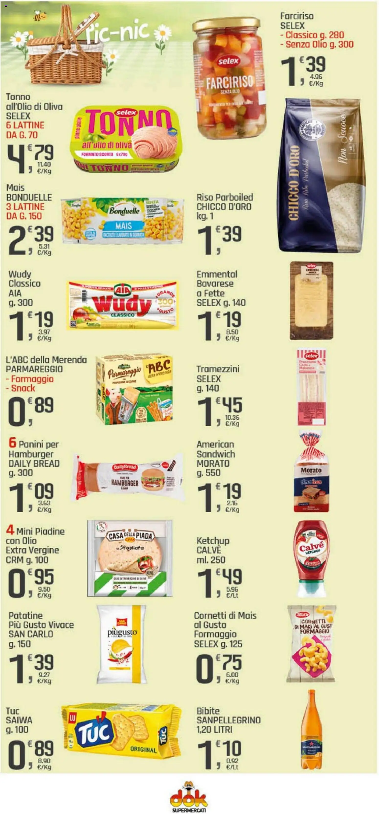 Volantino DOK del 20.04.2026 | Pagina: 6 | Prodotti: Patatine, Ketchup, Pinne, Hamburger