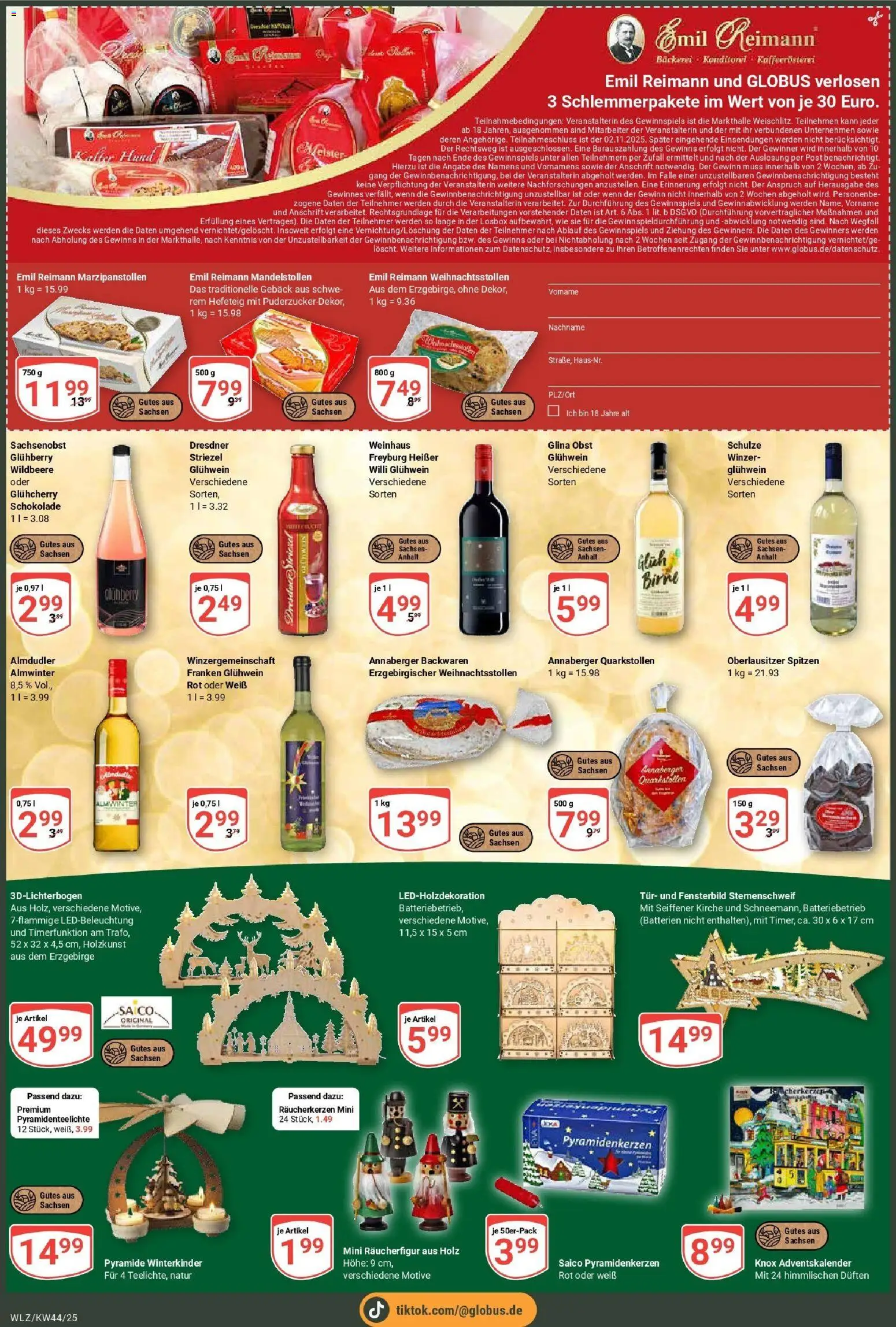 Globus prospekt Weischlitz	 – gültig ab 26.10.2025 | Seite: 4 | Produkte: Bäckerei, Schokolade, Tür, Obst