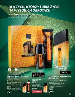 Pogląd oferty "Avon Katalog 12 2025" - ważna od 01.12.2025 | Strona: 123 | Produkty: Pudełko, Woda toaletowa, Woda