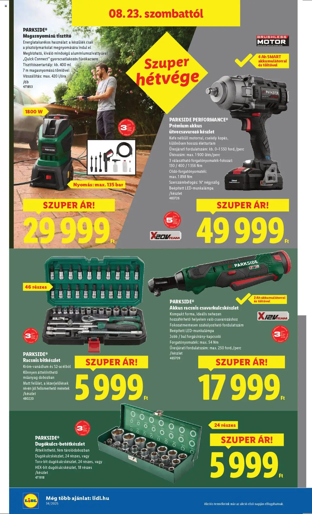 Lidl akciós ujság - amely érvényes a következő dátumtól: 21.08.2025 | Oldal: 12 | Termékek: Parkside, Kefe