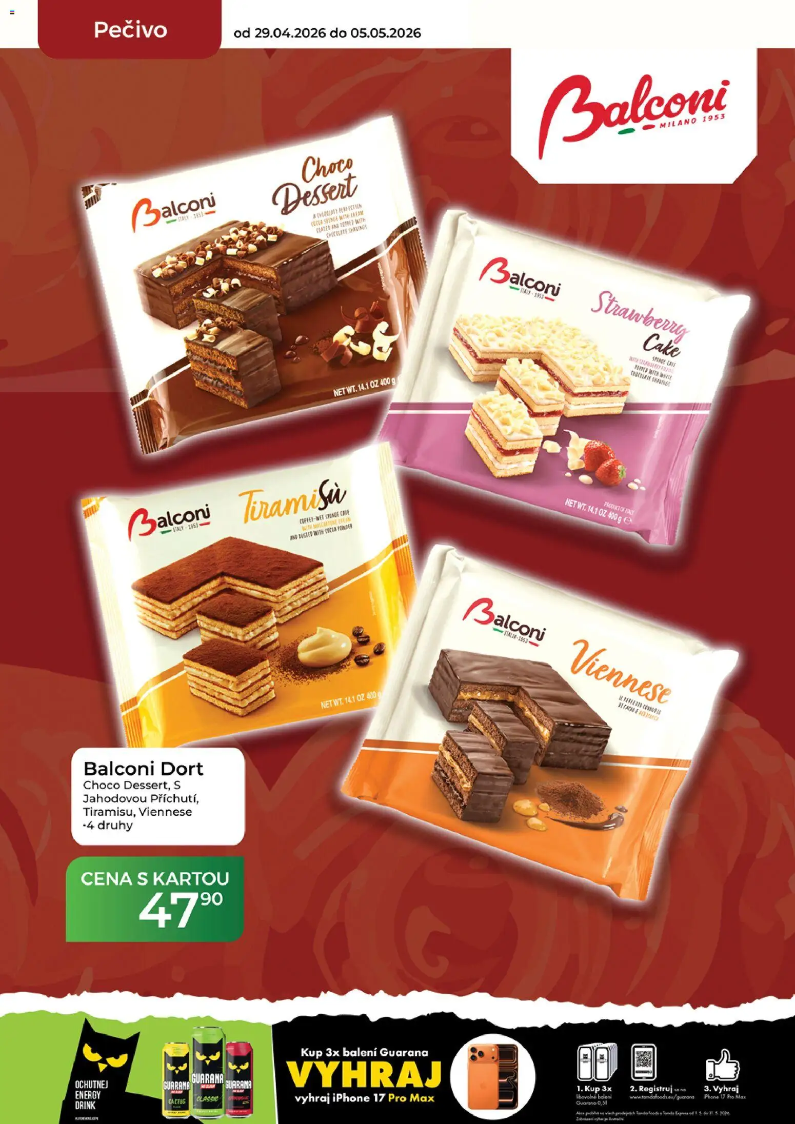 Tamda Foods leták od 29.04.2026 | Strana: 28 | Produkty: Tiramisu, Iphone, Pečivo, Dort