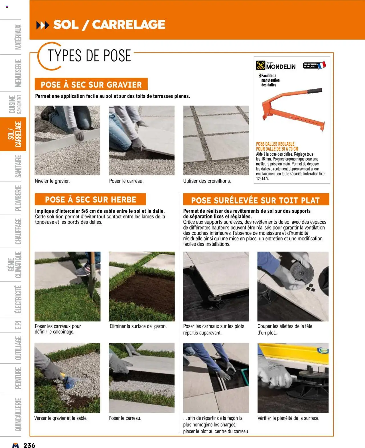 | Page: 236 | Produits: Tondeuse, Gravier, Prise, Plots