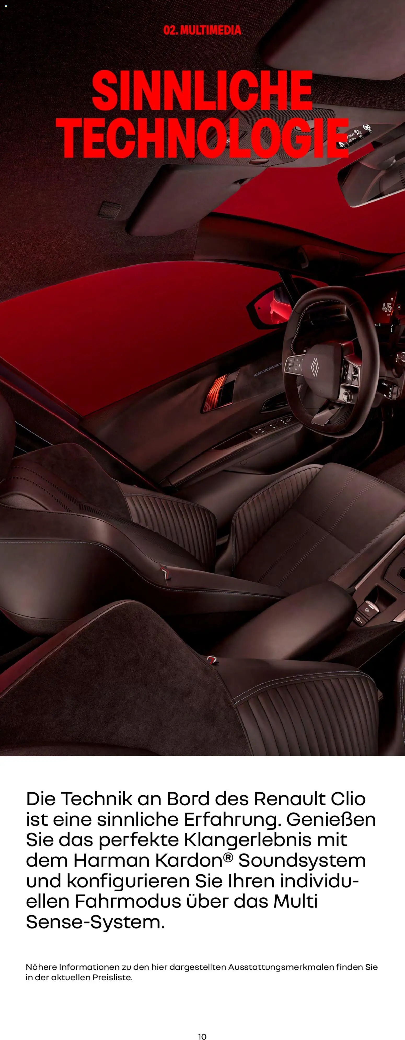 Renault Neuer Clio – gültig ab 01.10.2025 | Seite: 10 | Produkte: Soundsystem