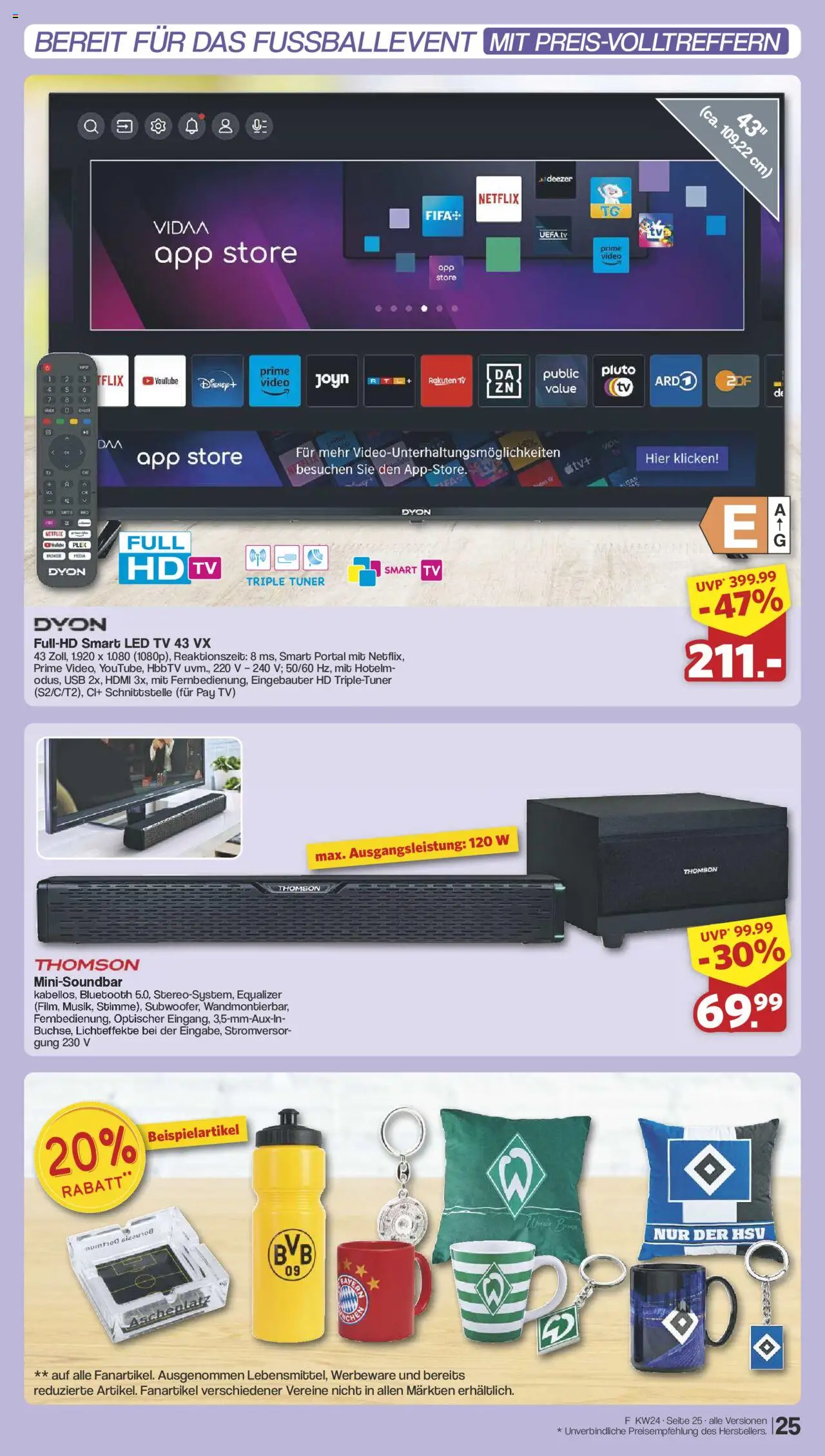 Famila Nordwest Prospekt 	 - gültig ab dem 10.06.2025 | Seite: 32 | Produkte: USB, Smart TV, TV, Video