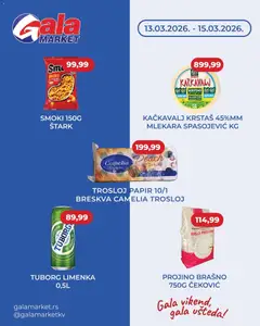 Gala MARKET katalog Vikend - pregled Gala MARKET kataloga - važi od 13.03.2026