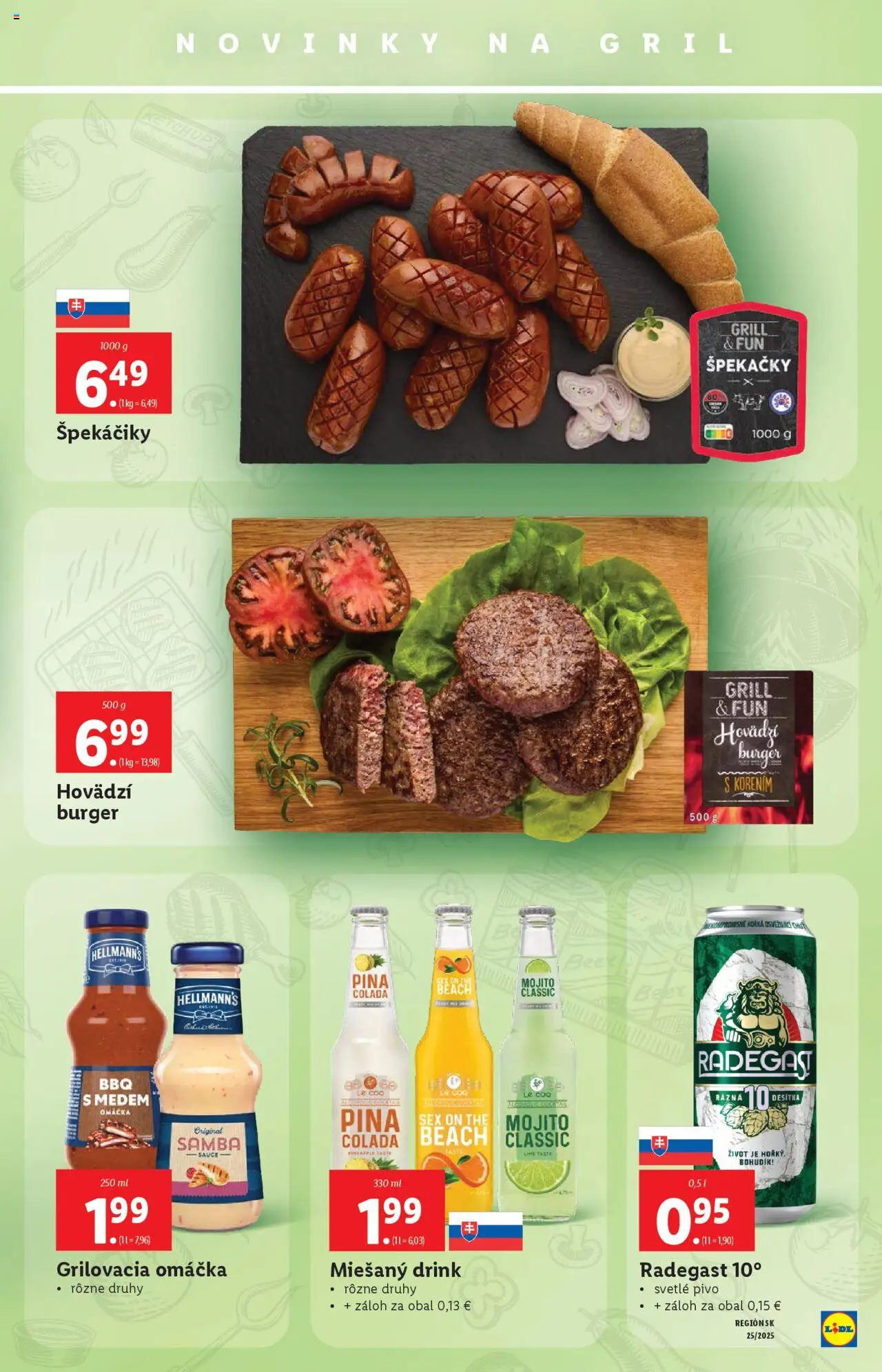Lidl leták │ platný od 16.06.2025 | Strana: 37 | Produkty: Gril, Radegast, Omáčka