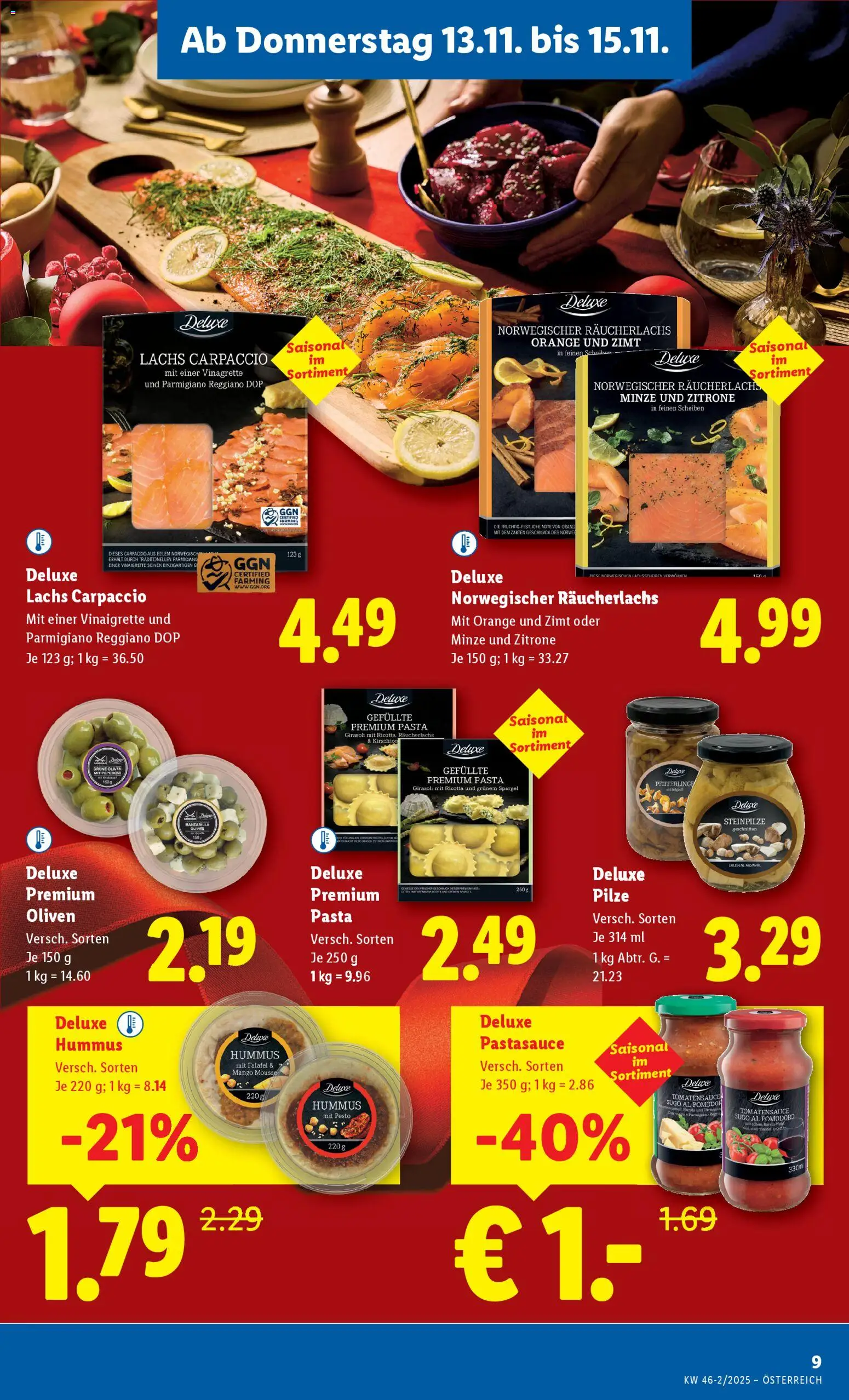Lidl Flugblatt gültig ab 13.11.2025 | Seite: 11 | Produkte: Pasta, Zitrone, Mango, Szeder
