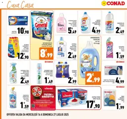 Volantino Conad del 16.07.2025 | Pagina: 22 | Prodotti: Deodorante, Detersivo in polvere, Sgrassatore, WC