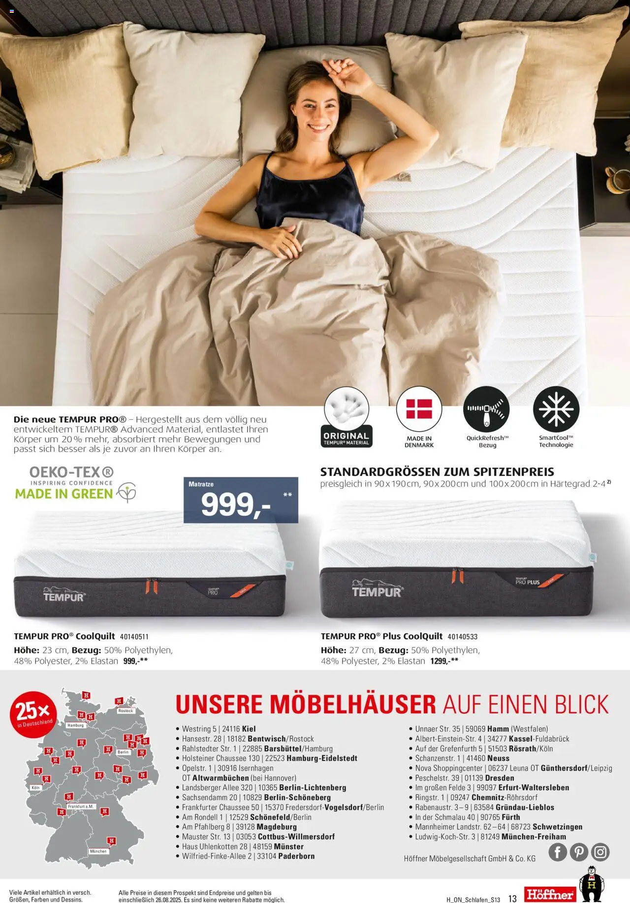 Höffner - Wohnen Spezial - gültig ab dem 13.08.2025 | Seite: 13 | Produkte: Matratze