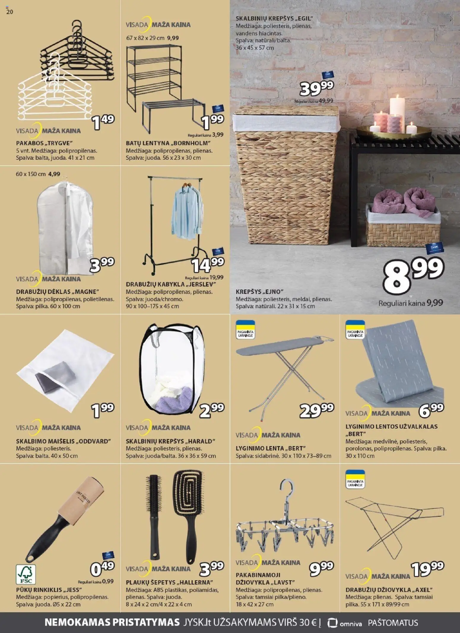 JYSK akcijos nuo 28.10.2025 | Puslapis: 20 | Prekių: Lentyna, Dėklas, Krepšys, Užvalkalas