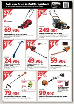 Volantino Brico io del 03.07.2025 | Pagina: 2 | Prodotti: Tagliasiepi, Rasaerba, Decespugliatore