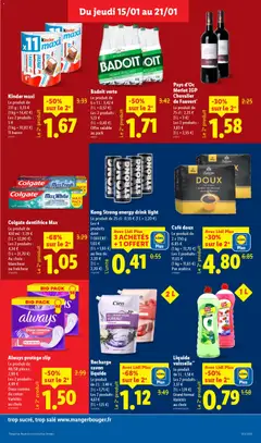 LIDL - Prévisualisation de Recharge savon liquide, Le produit de 2 L: 3,49 € (1 L = 1,75 €), Les 2 produits : 4,61 € (1 L = 1,15 €) valide à partir de 15.01.2026 | Page: 15