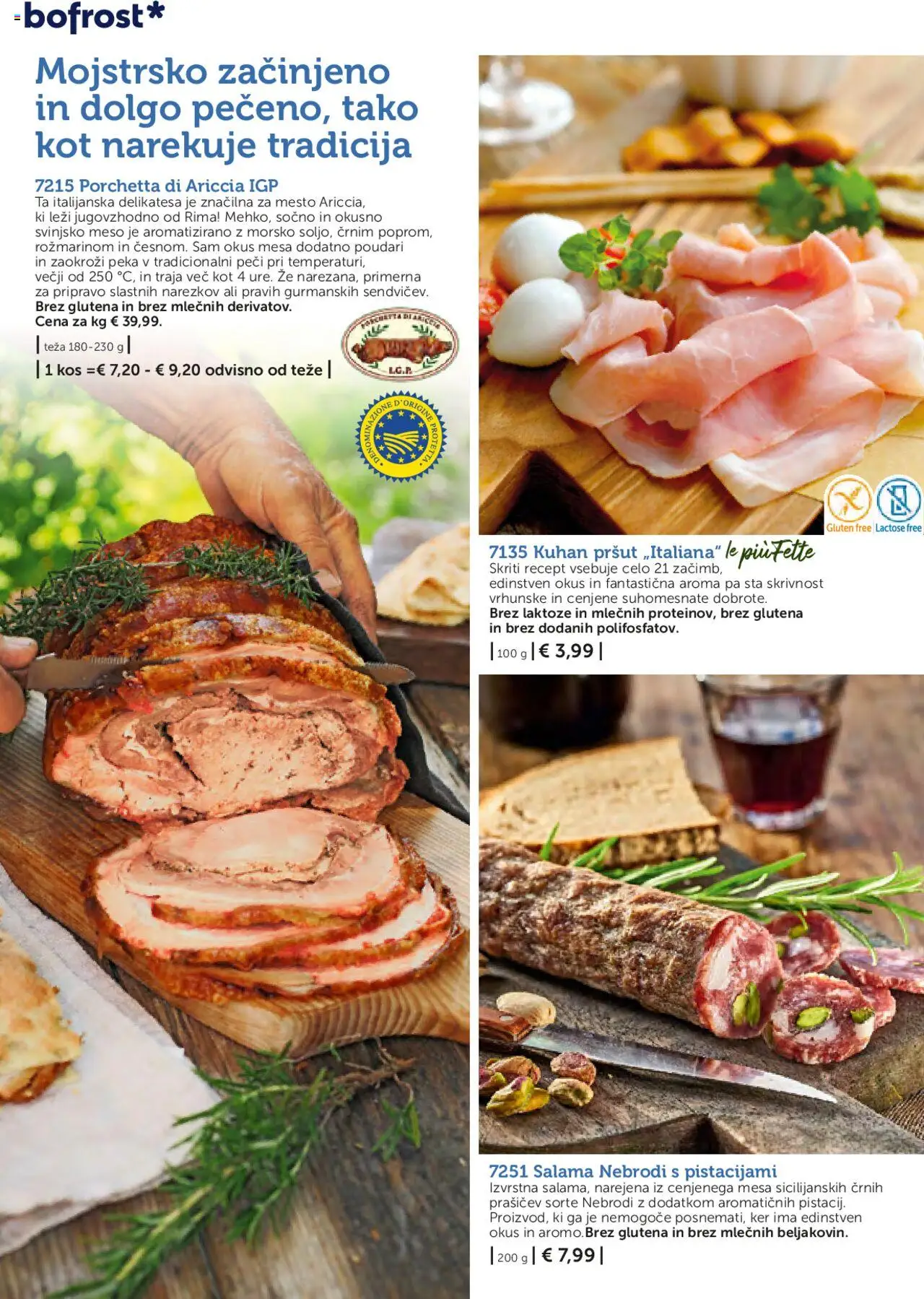 Novi Bofrost katalog ponudbe – veljaven od 01.05.2025 | Stran: 48 | Izdelki: Pršut, Teza, Kos, Salama