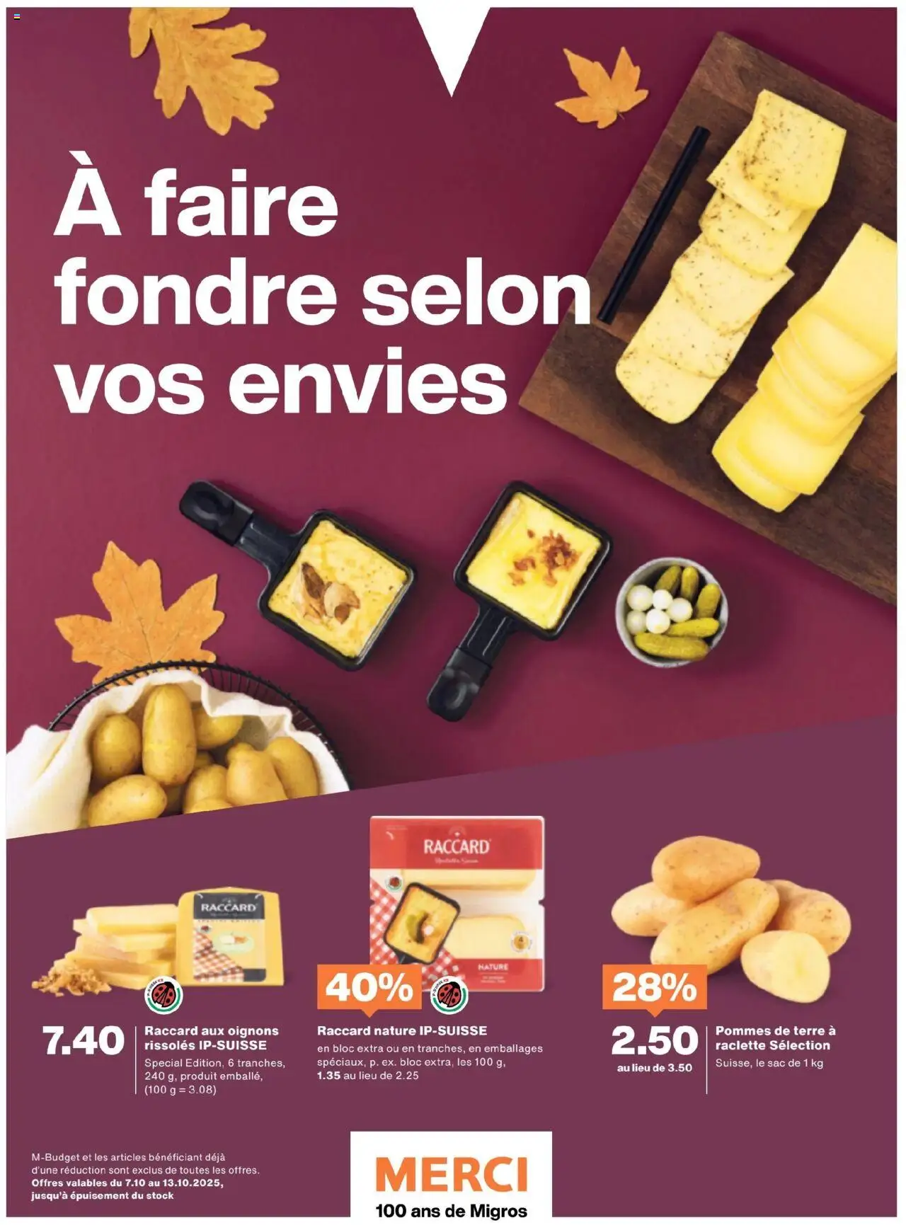 Migros Magazin FR – gültig ab 06.10.2025 | Seite: 56 | Produkte: Raclette
