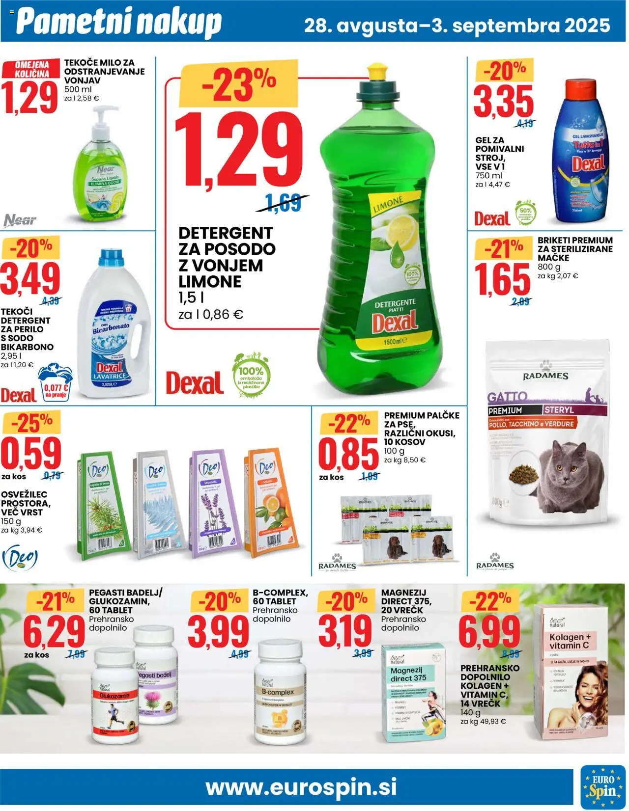 Eurospin katalog │ velja od 28.08.2025 | Stran: 11 | Izdelki: Tekoče milo, Kos, Milo, Detergent